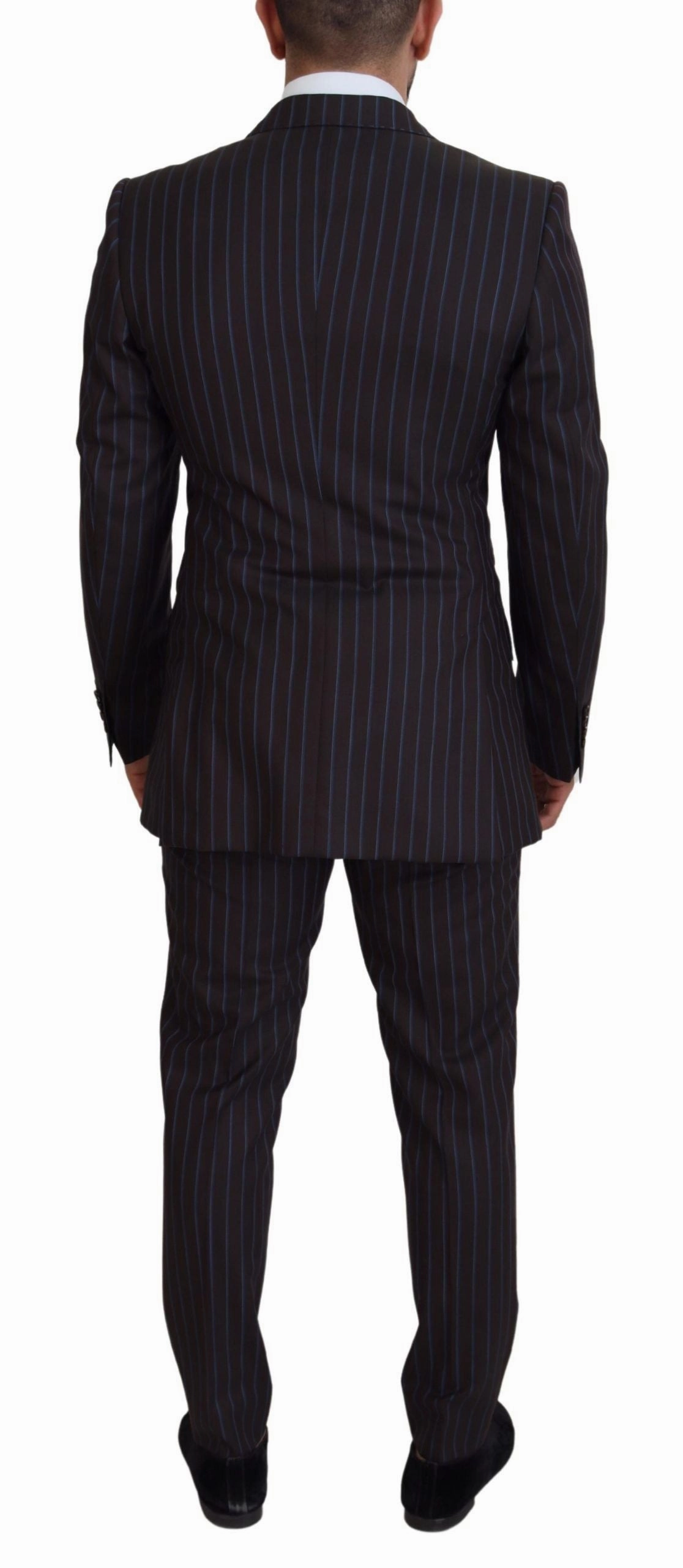 Dolce & Gabbana Elegant Striped Virgin Wool Men's Suit