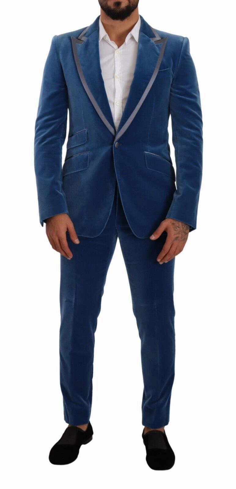 Dolce & Gabbana Elegant Velvet Slim Fit Men's Suit