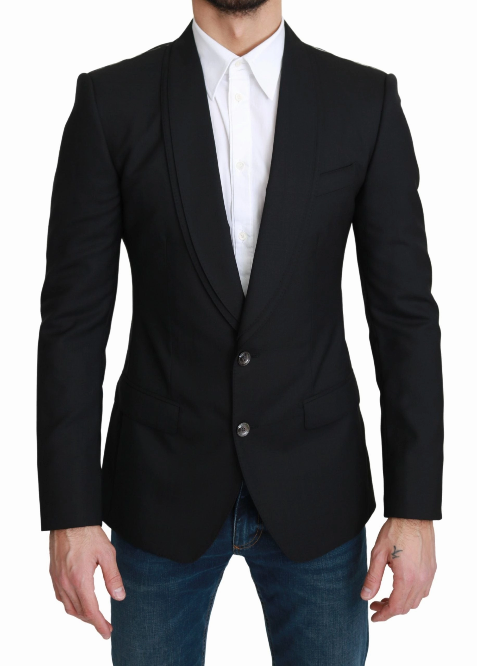 Dolce & Gabbana Elegant Virgin Wool Formal Men's Blazer
