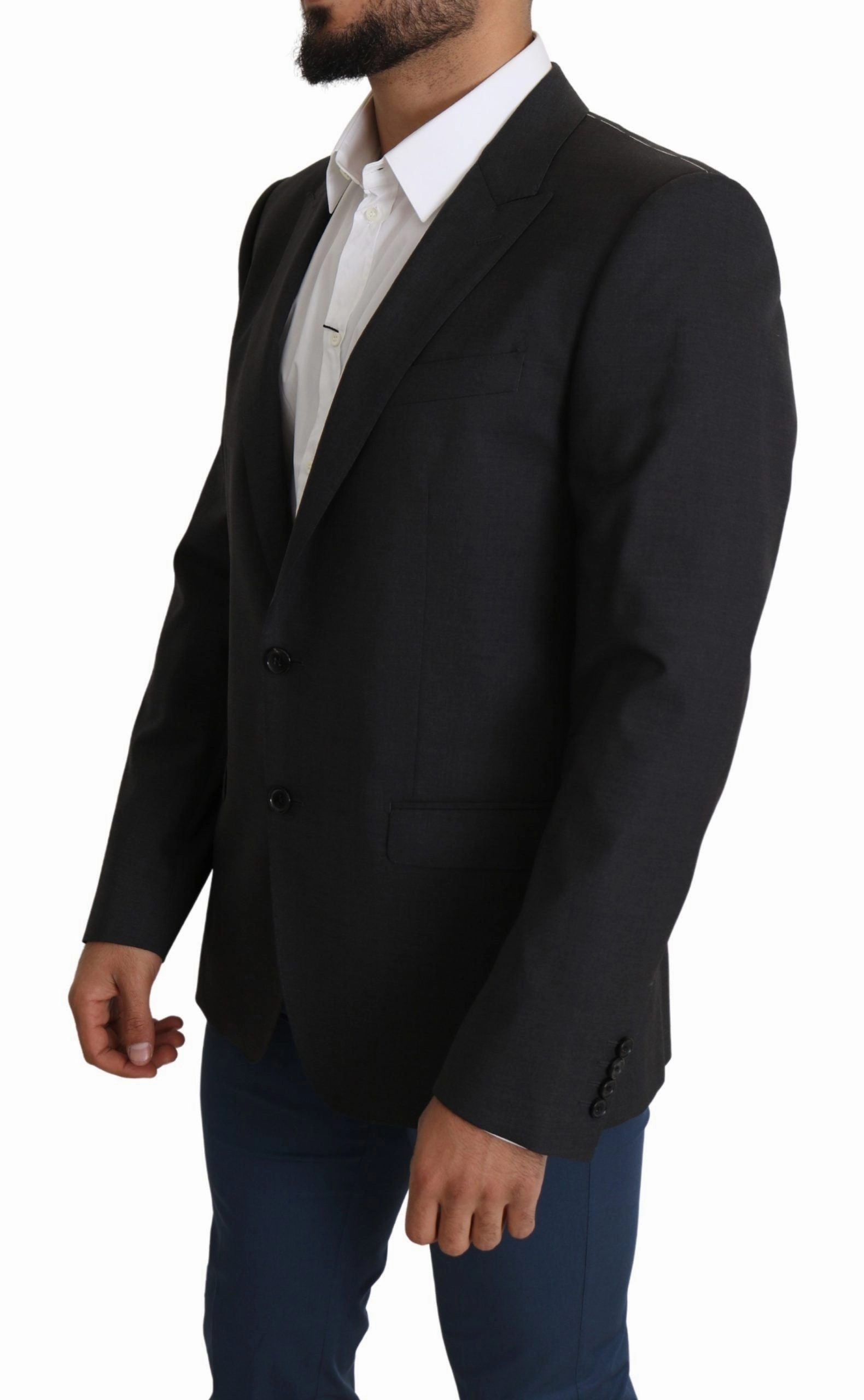 Dolce & Gabbana Elegant Wool Silk Blend Slim Fit Men's Blazer