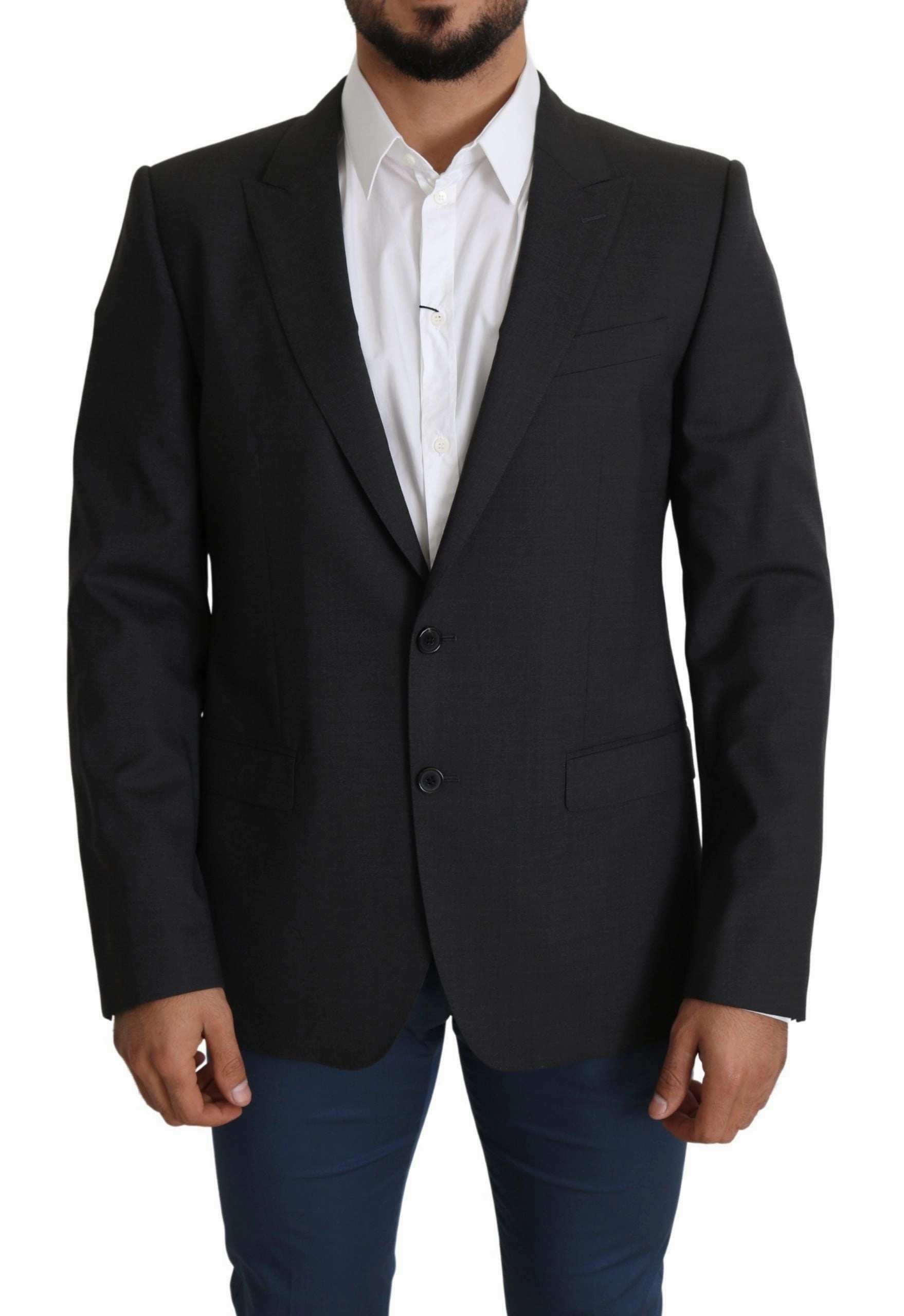 Dolce & Gabbana Elegant Wool Silk Blend Slim Fit Men's Blazer