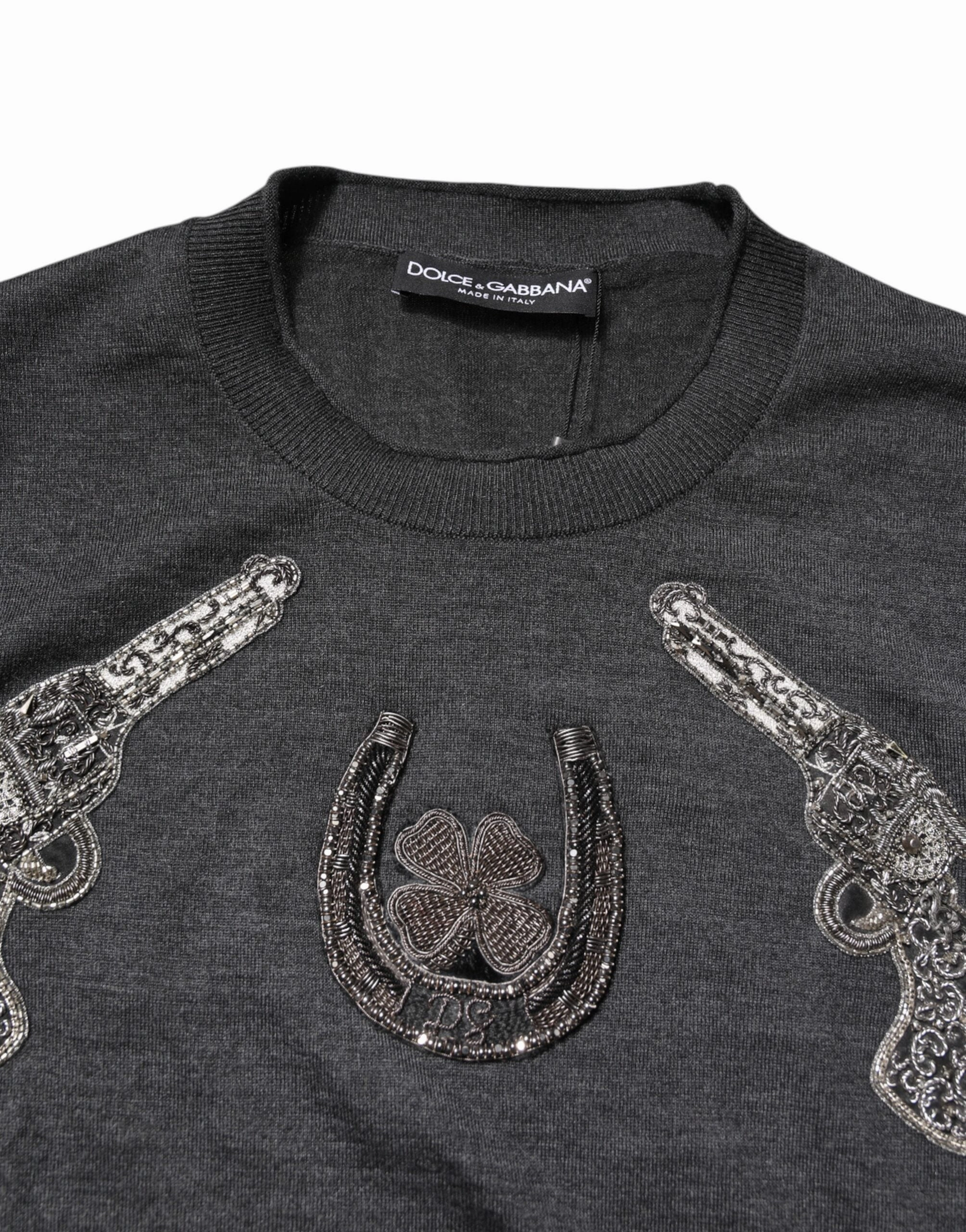 Dolce & Gabbana Embroidery Knit Men Pullover Men's Sweater