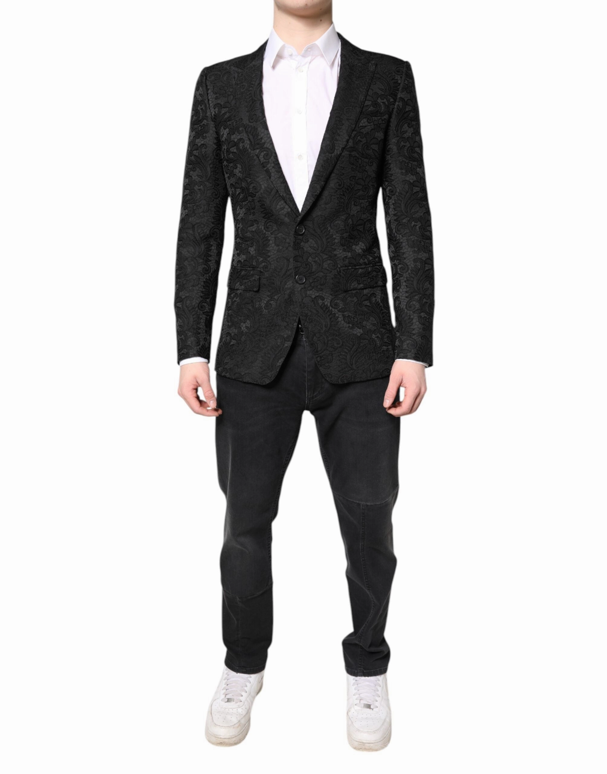 Dolce & Gabbana Floral Jacquard Coat Jacket Men's Blazer