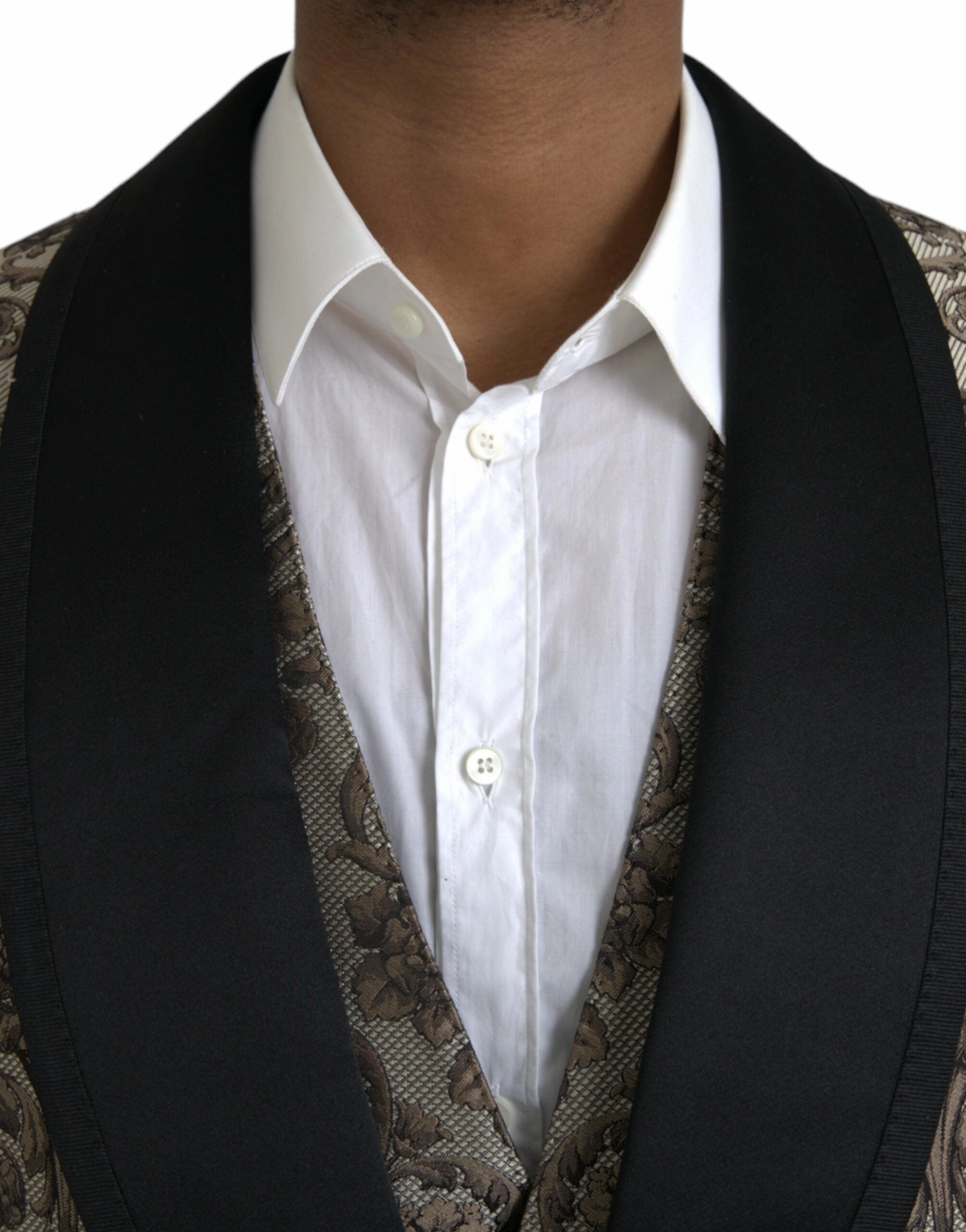 Dolce & Gabbana Floral Jacquard Formal 3 Piece Men's Suit