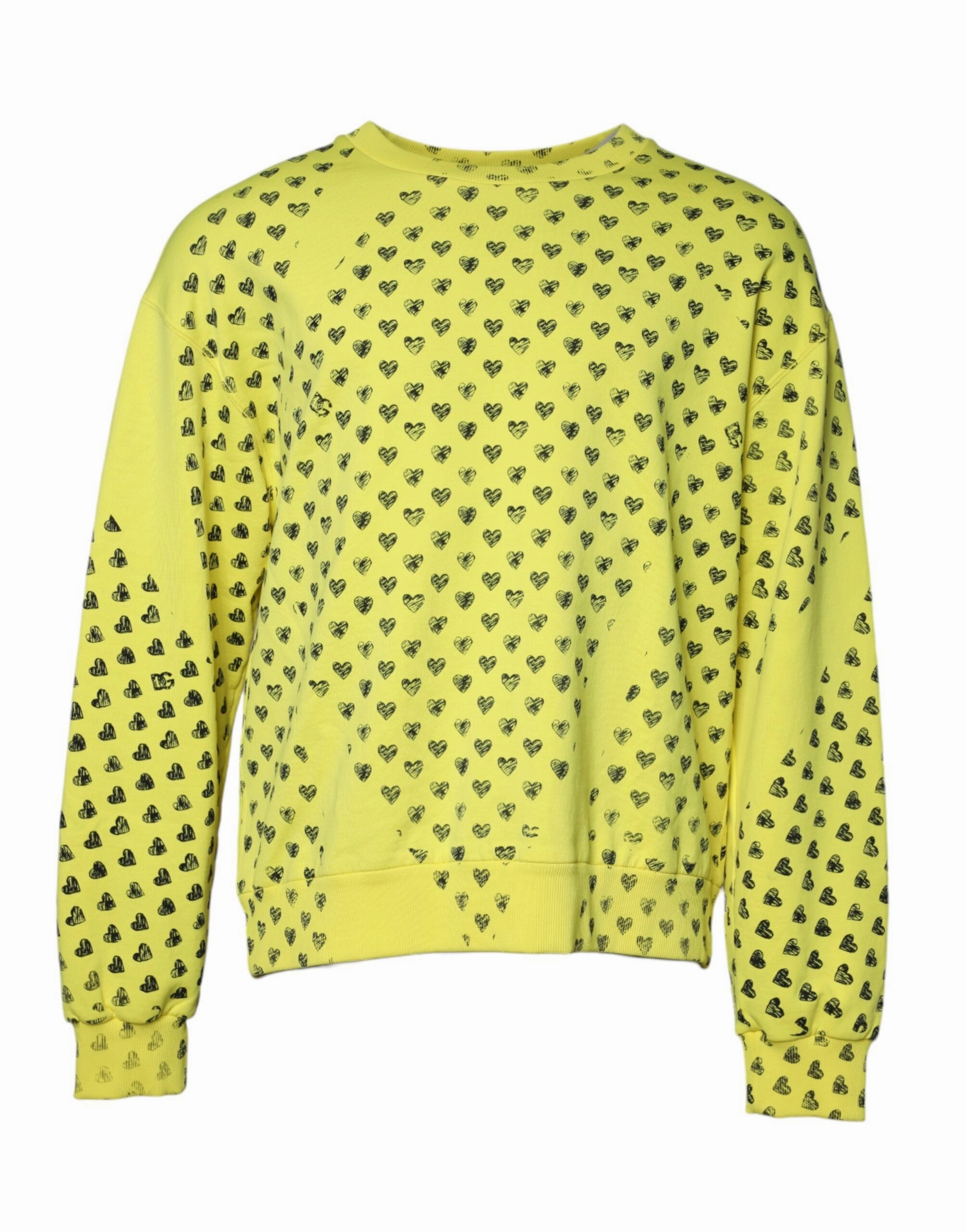 Dolce & Gabbana Heart Crew Neck Men Pullover Men's Sweater (Pre-Owned) knit sweaters cheap