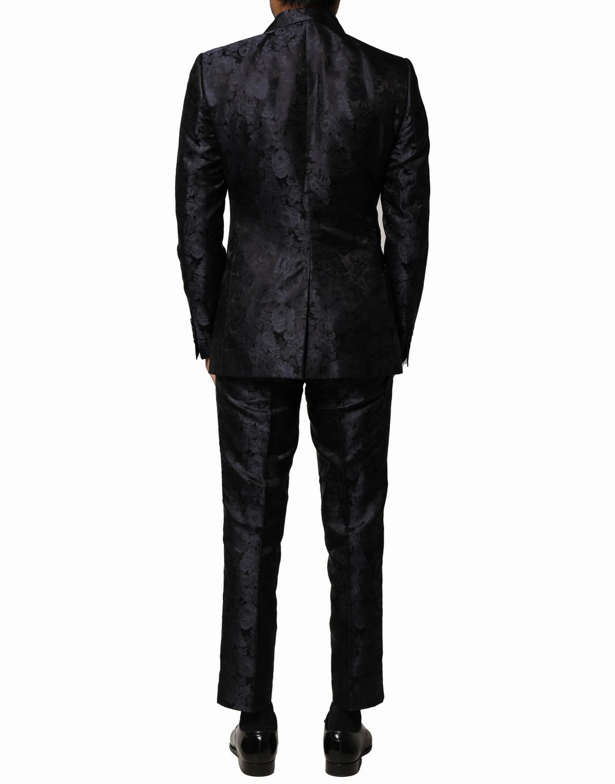Dolce & Gabbana Jacquard 3 Piece Single Breasted Men's Suit