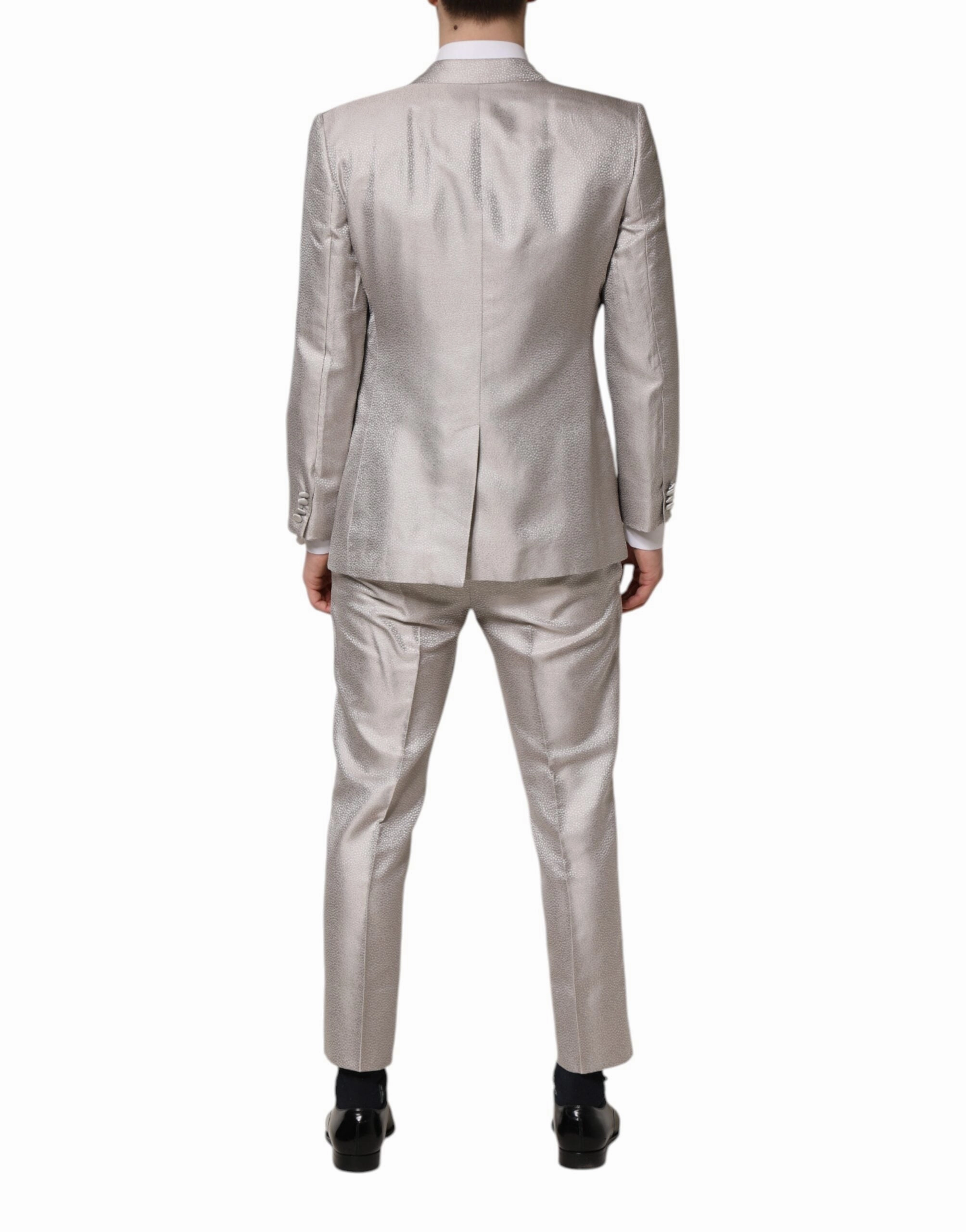 Dolce & Gabbana  Jacquard Silk Dotted 2 Piece Men's Suit