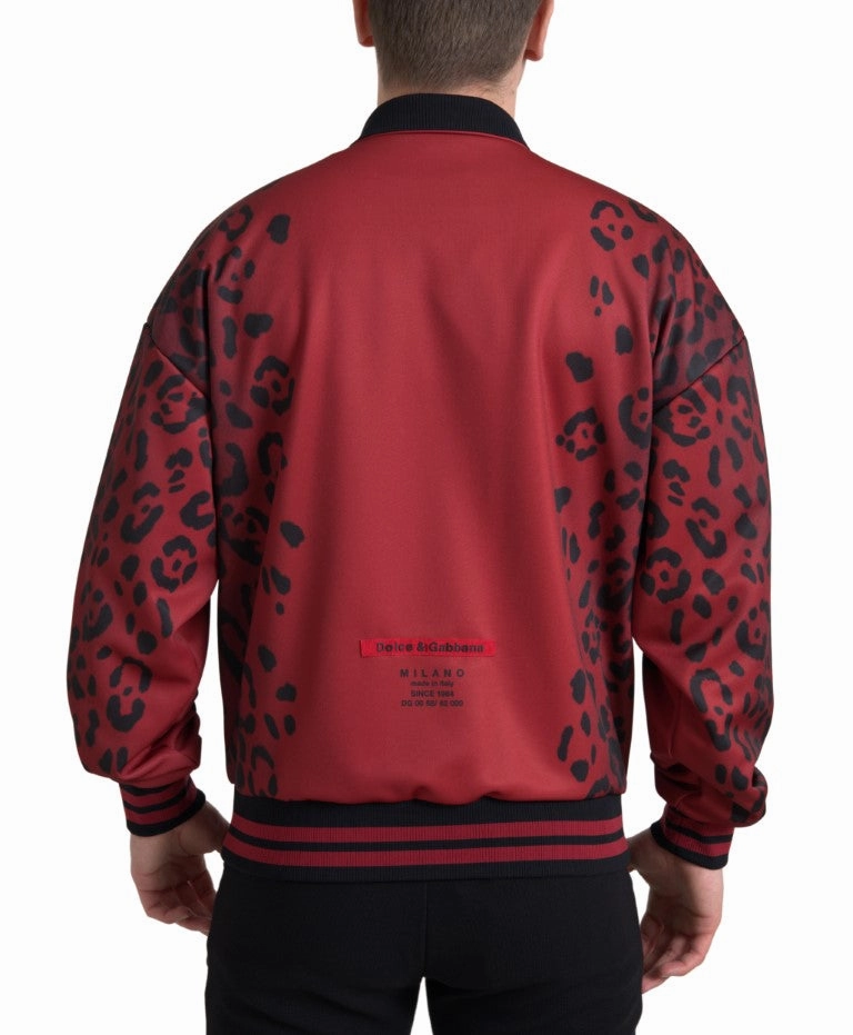 Dolce & Gabbana Leopard Print Bomber Men's Jacket