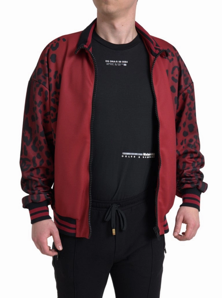 Dolce & Gabbana Leopard Print Bomber Men's Jacket