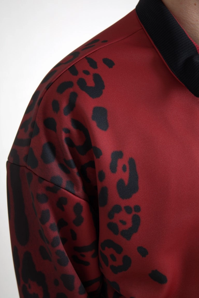 Dolce & Gabbana Leopard Print Bomber Men's Jacket