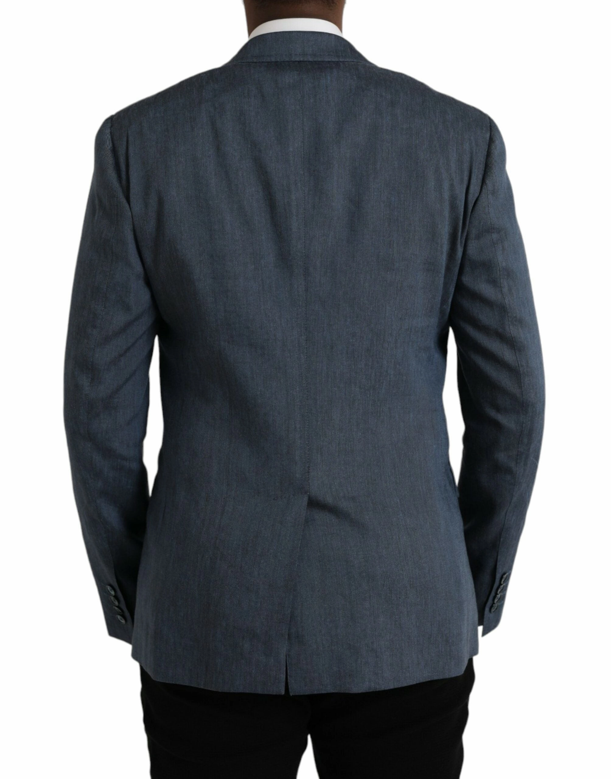 Dolce & Gabbana Linen NAPOLI Single Breasted Coat Men's Blazer