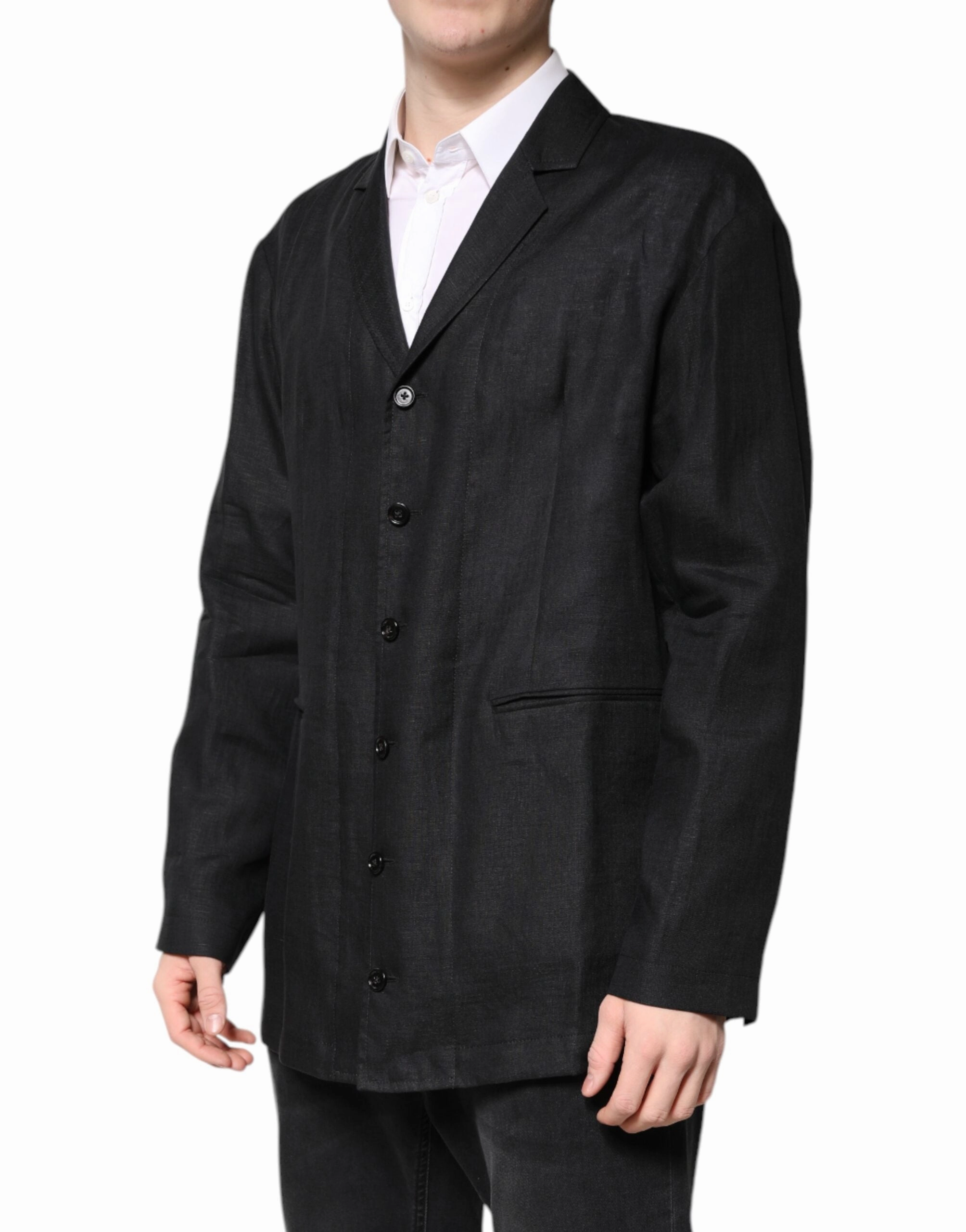 Dolce & Gabbana Linen Single Breasted Men Coat Men's Blazer (Pre-Owned)