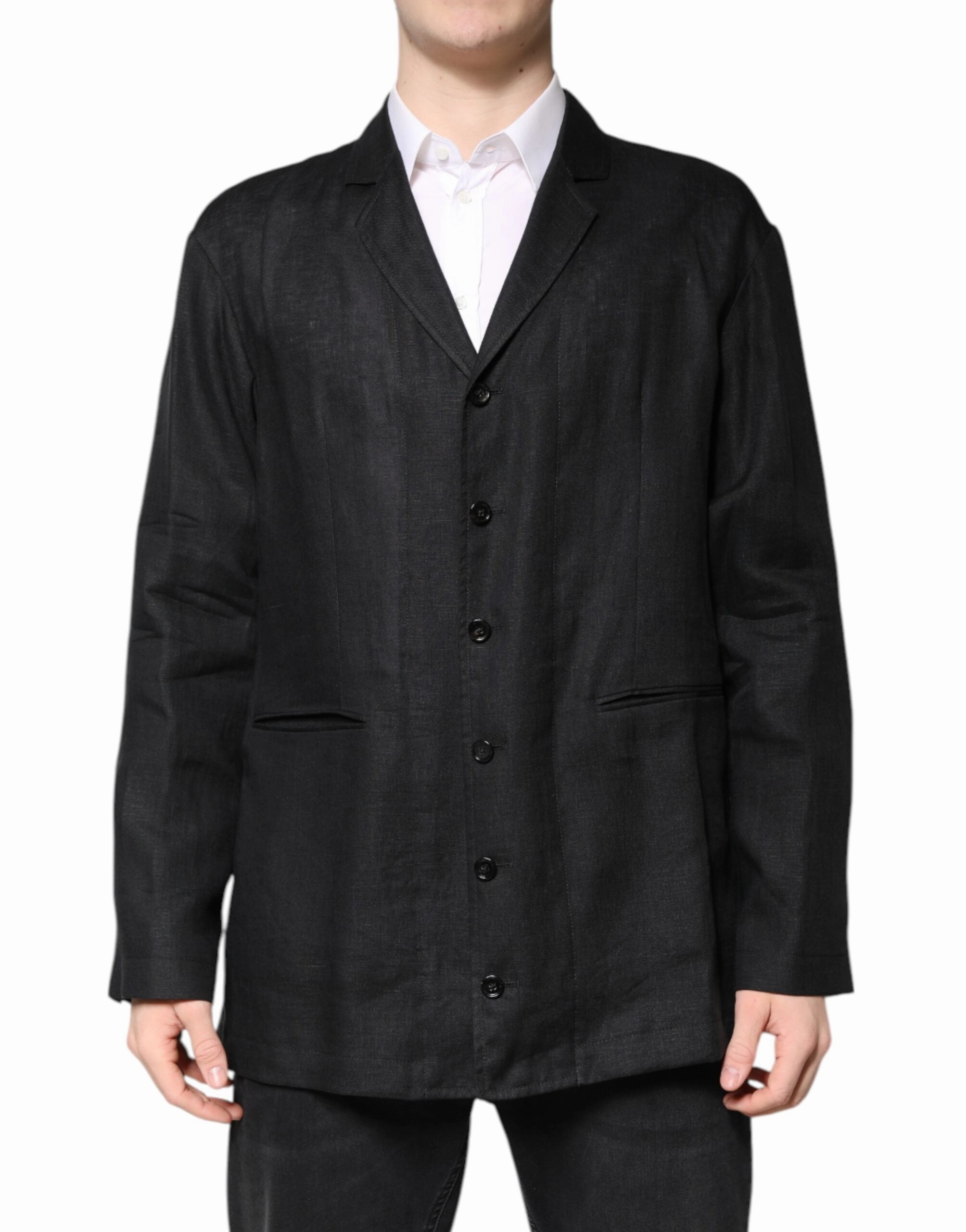 Dolce & Gabbana Linen Single Breasted Men Coat Men's Blazer (Pre-Owned)