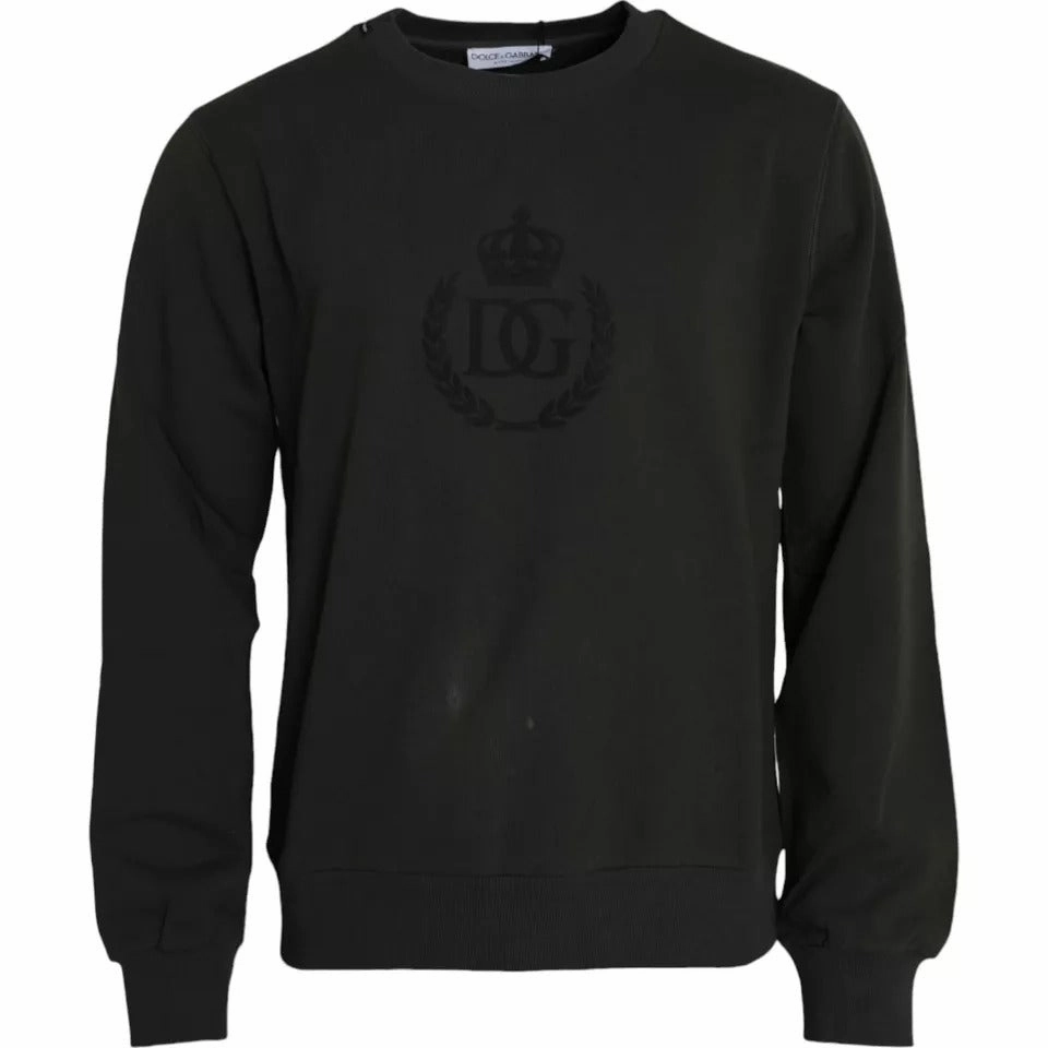 Dolce & Gabbana Logo Cotton Crew Neck Pullover Men's Sweater (Pre-Owned) turtleneck sweaters sale