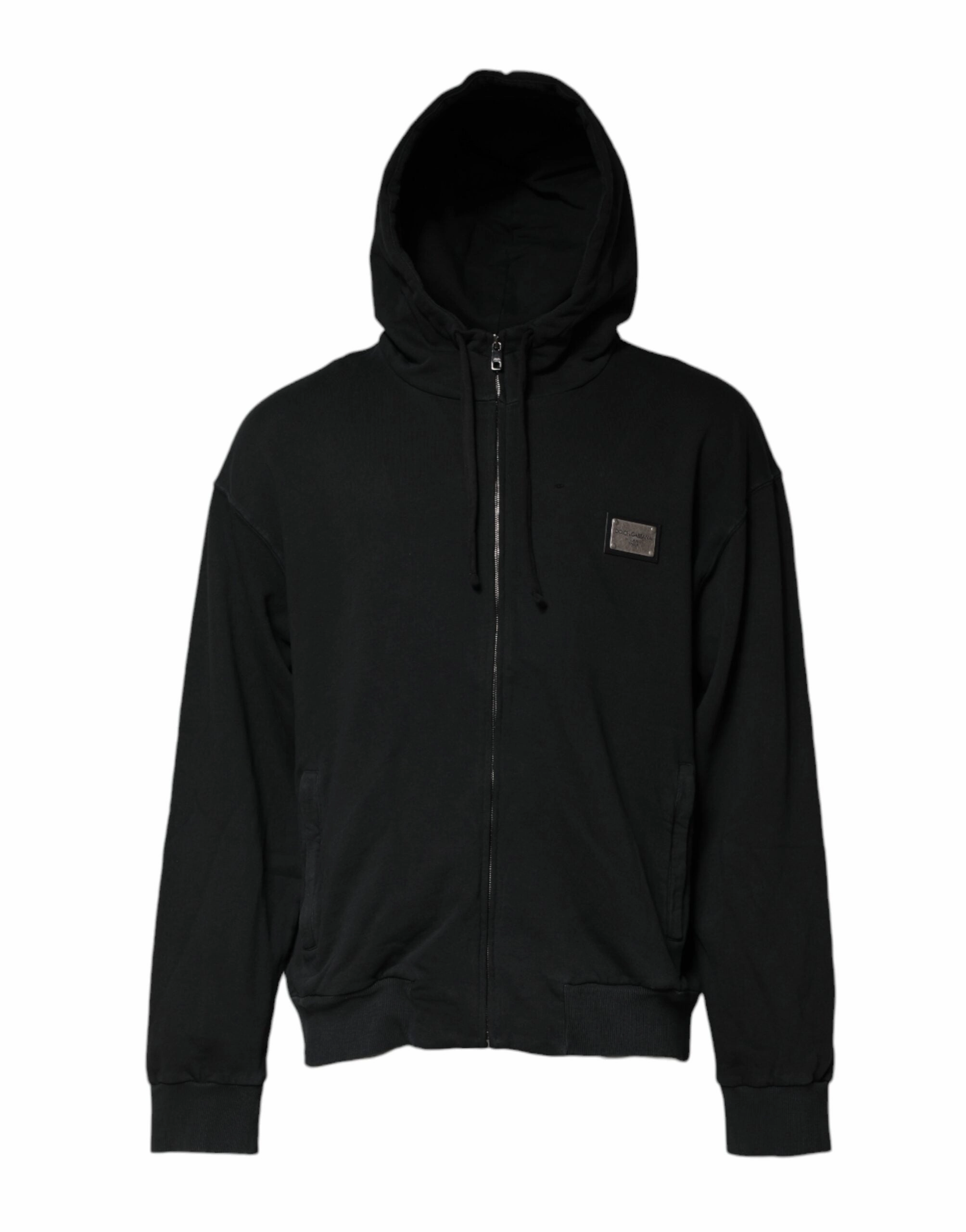 Dolce & Gabbana Logo Full Zip Hooded Men Sweatshirt Men's Sweater (Pre-Owned) knit sweaters cheap