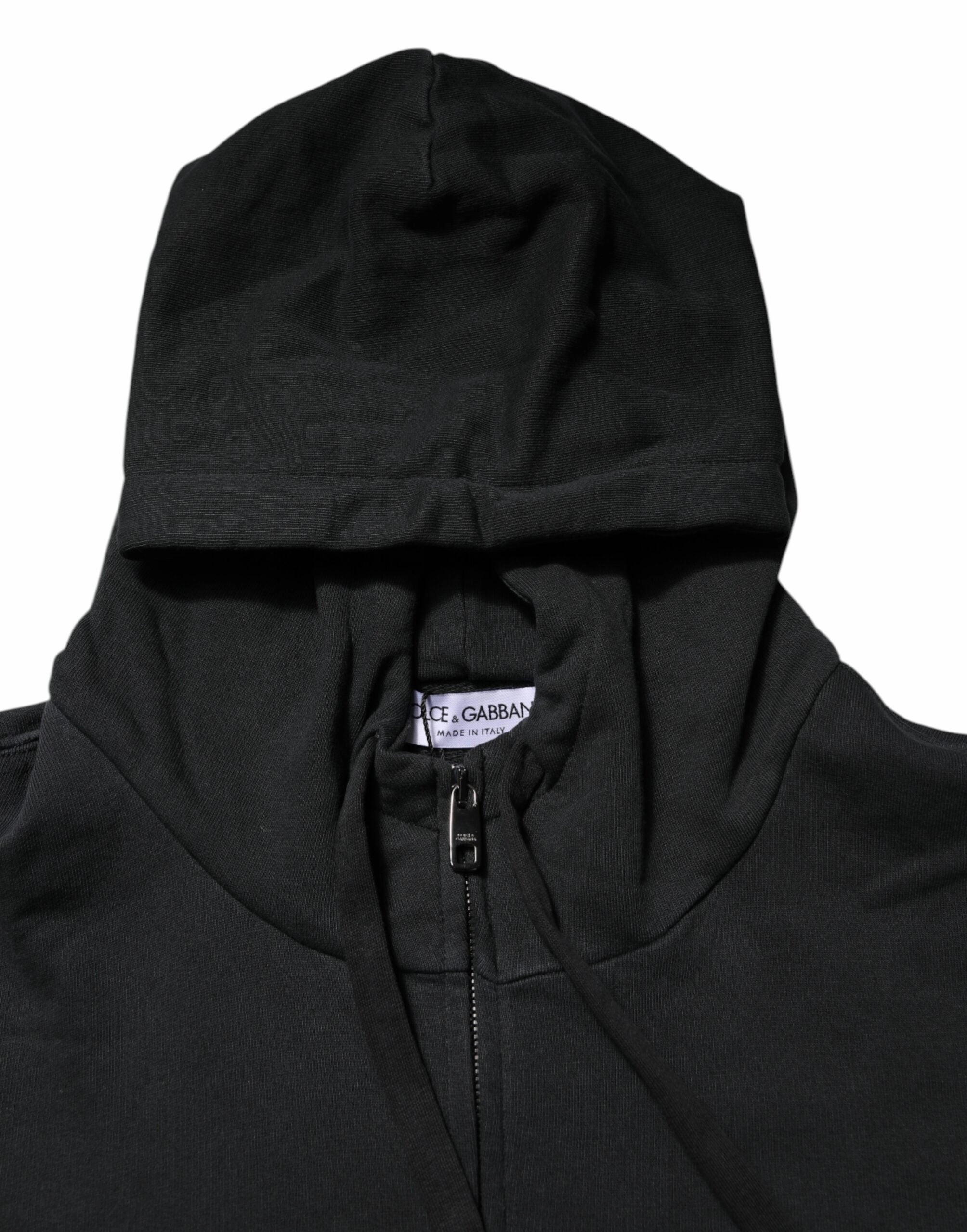 Dolce & Gabbana Logo Full Zip Hooded Men Sweatshirt Men's Sweater (Pre-Owned)