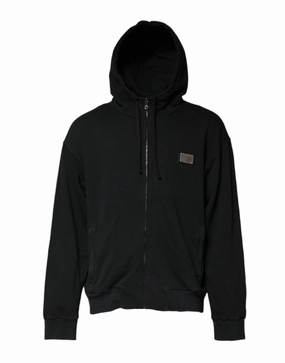 Dolce & Gabbana Logo Full Zip Hooded Men Sweatshirt Men's Sweater (Pre-Owned) knit sweaters cheap