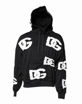 Dolce & Gabbana Logo Print Hooded Sweatshirt Men's Sweater knit sweaters cheap