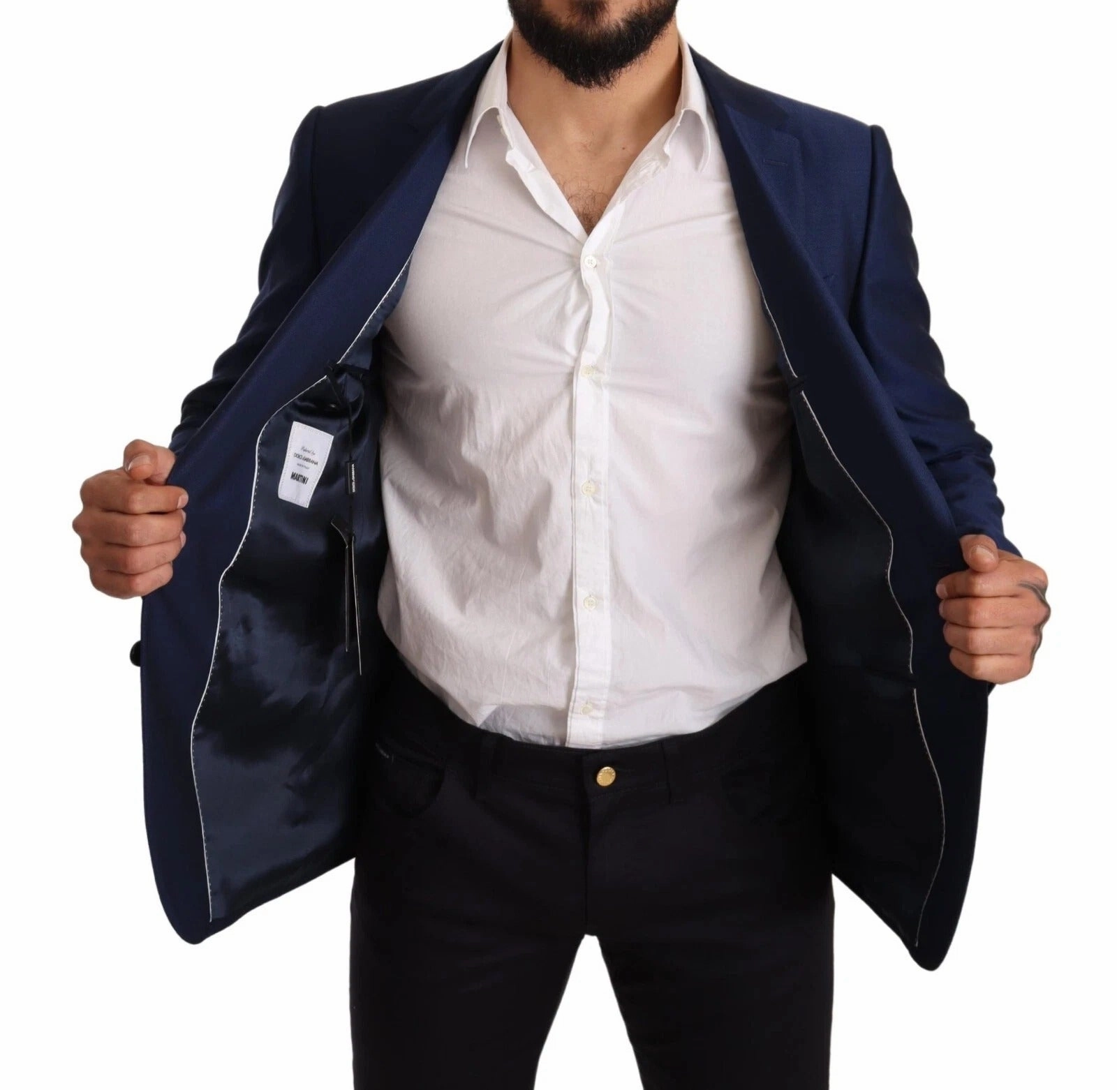 Dolce & Gabbana MARTINI Wool Slim Fit Coat Men's Blazer