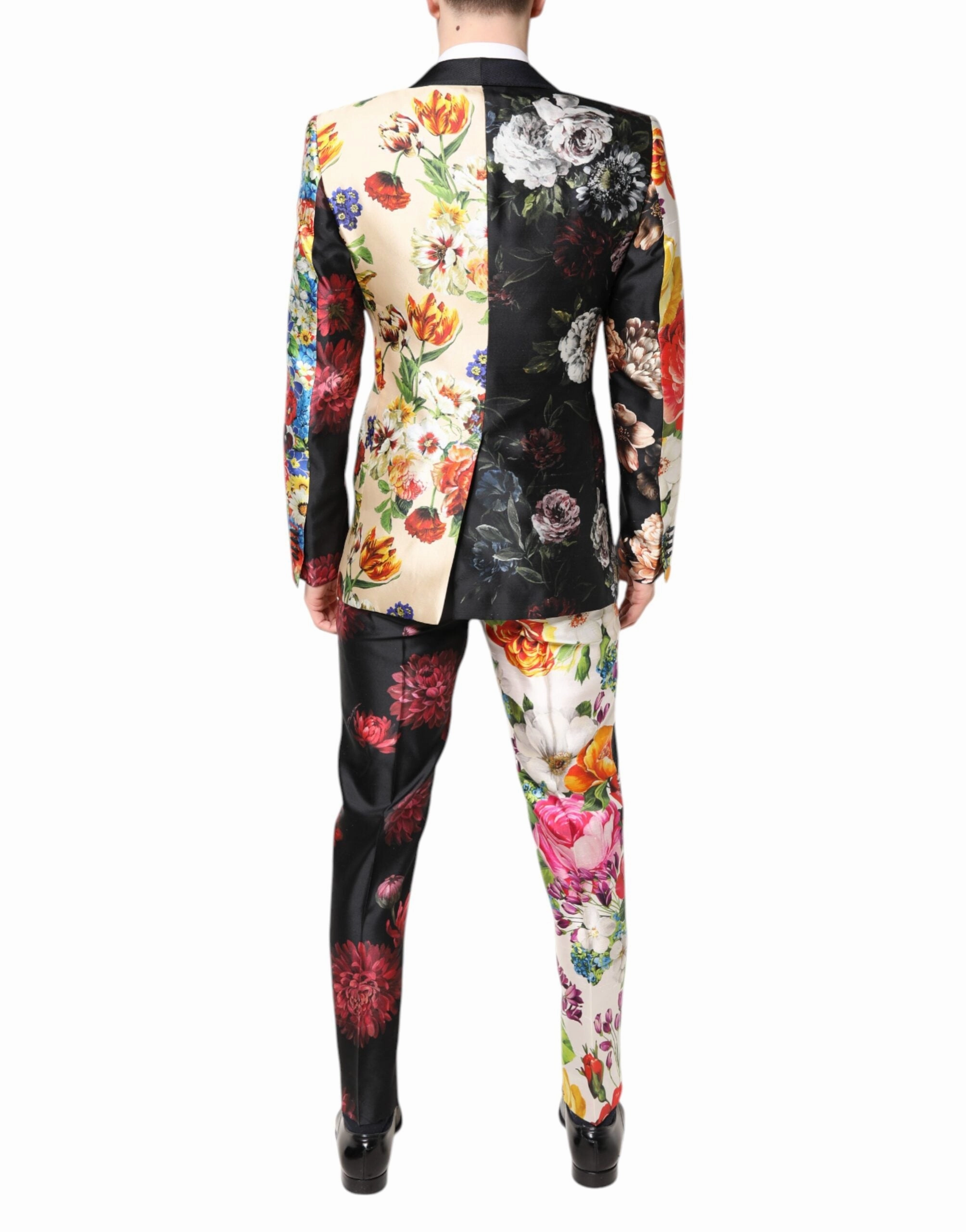 Dolce & Gabbana multi Floral SICILIA Silk 3 Piece Men's Suit