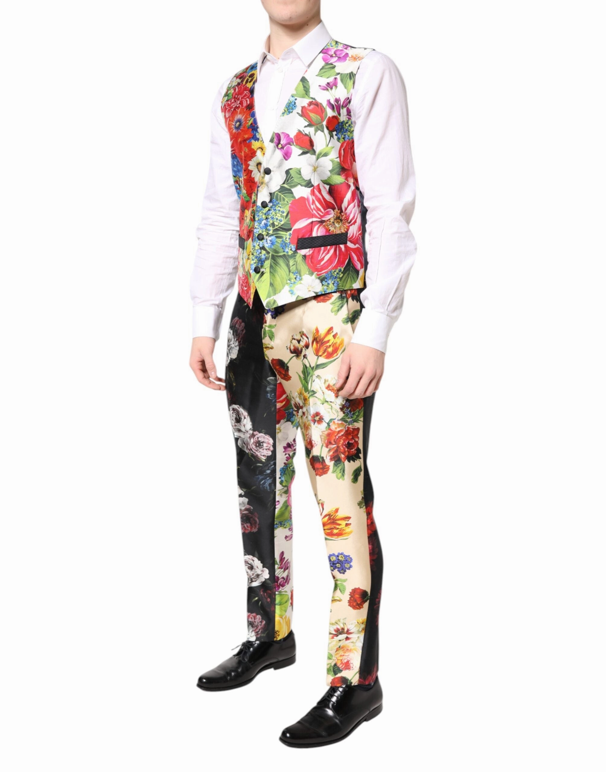 Dolce & Gabbana multi Floral SICILIA Silk 3 Piece Men's Suit