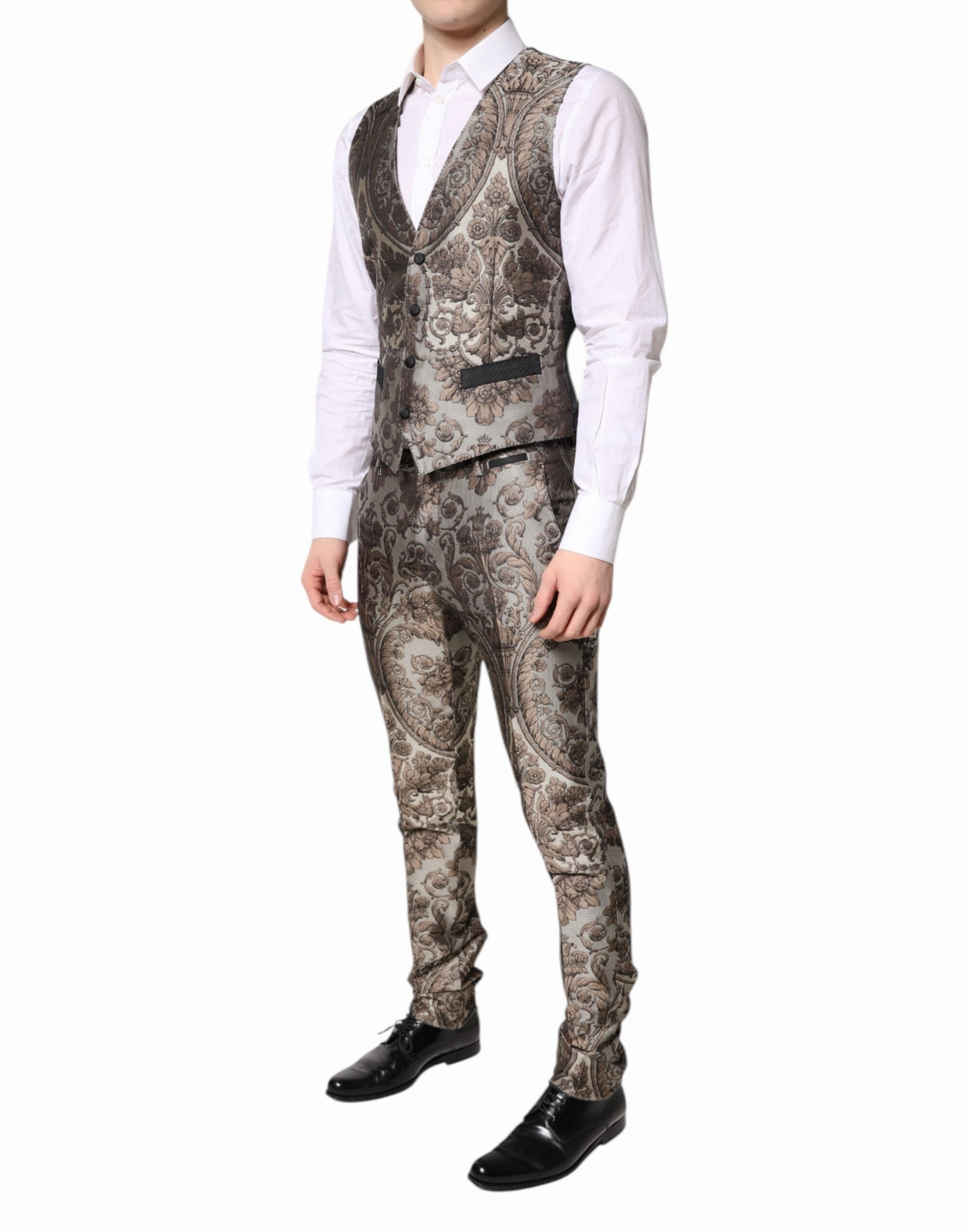 Dolce & Gabbana multi Jacquard Single Breasted 3 Piece Men's Suit