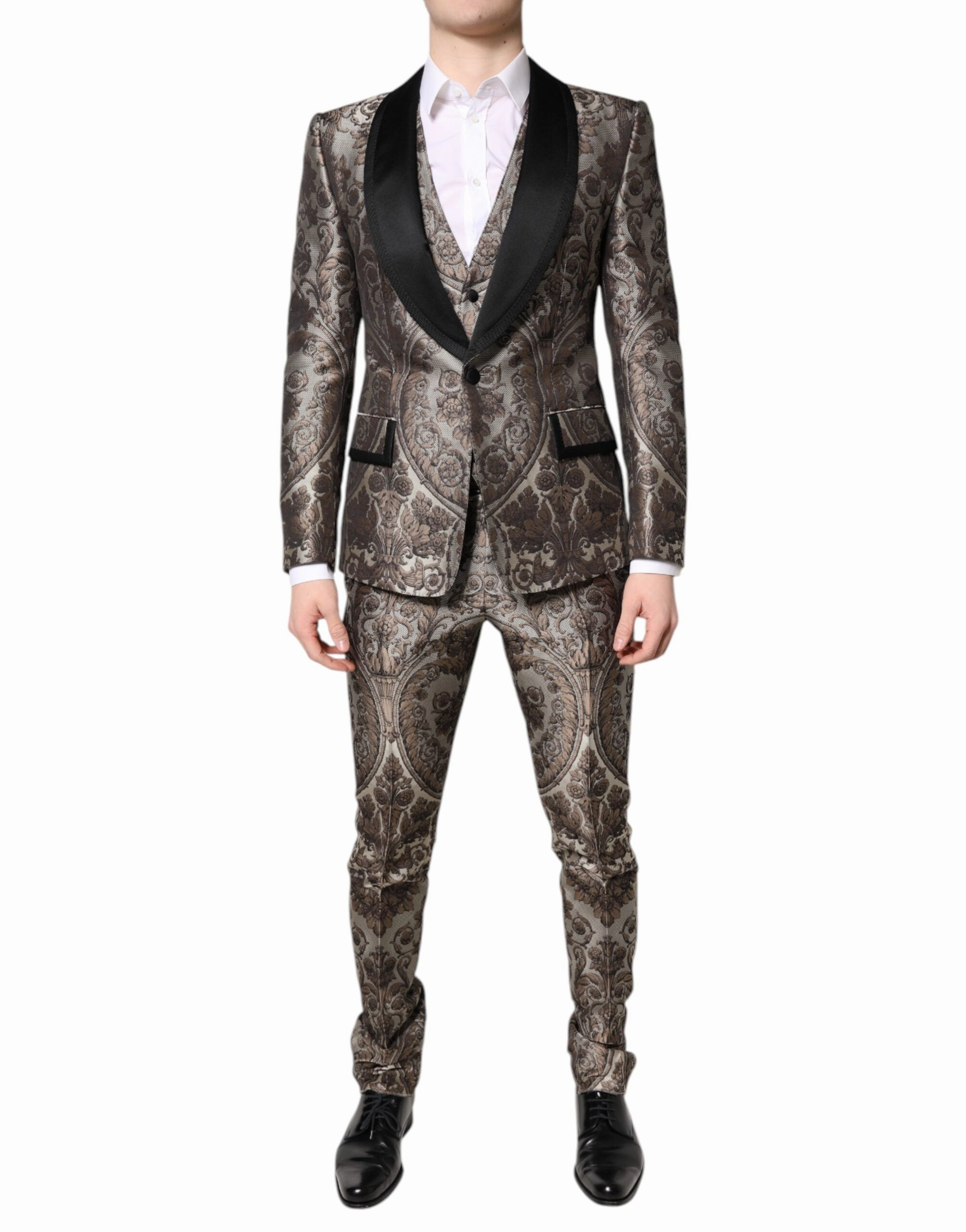 Dolce & Gabbana multi Jacquard Single Breasted 3 Piece Men's Suit