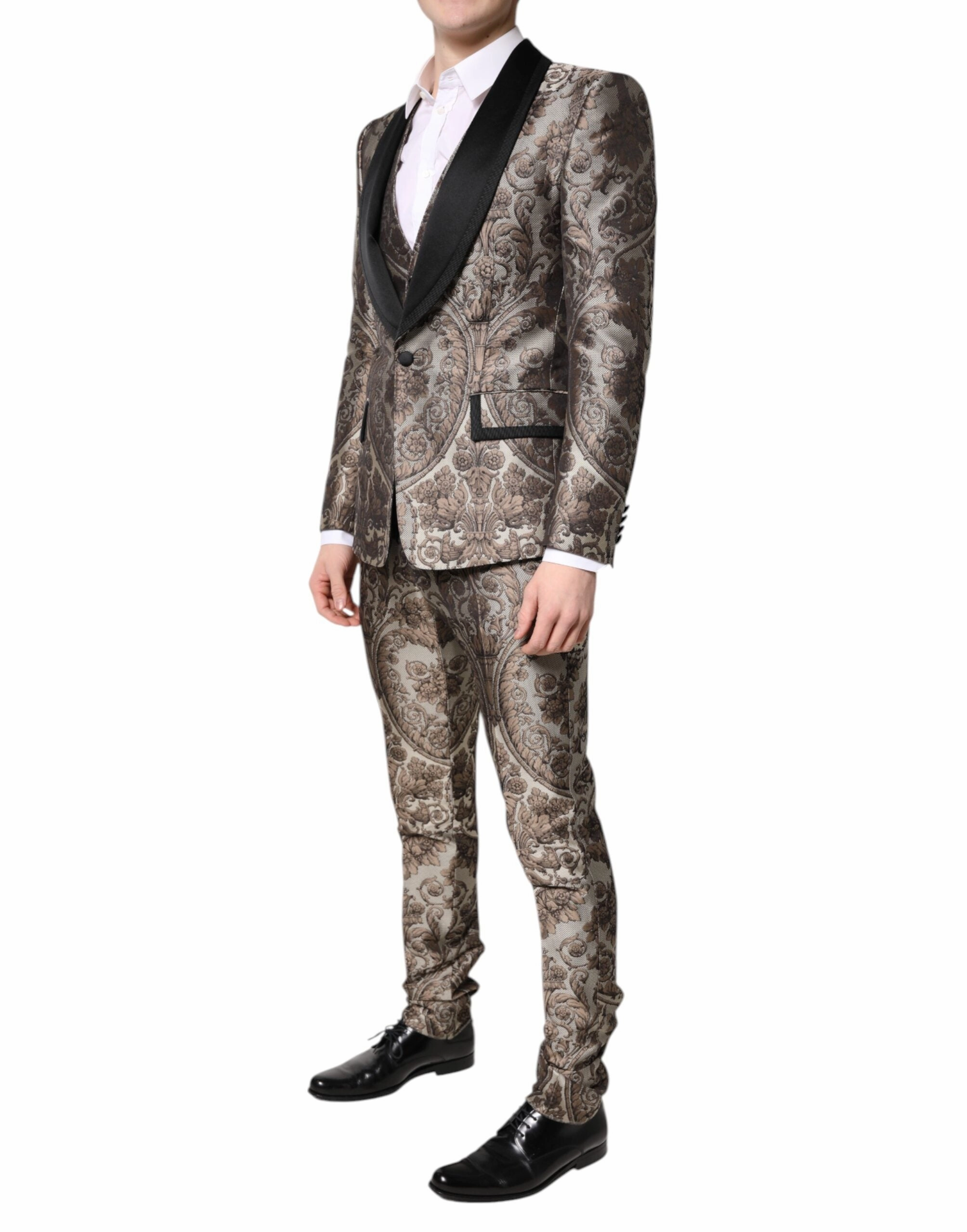 Dolce & Gabbana multi Jacquard Single Breasted 3 Piece Men's Suit