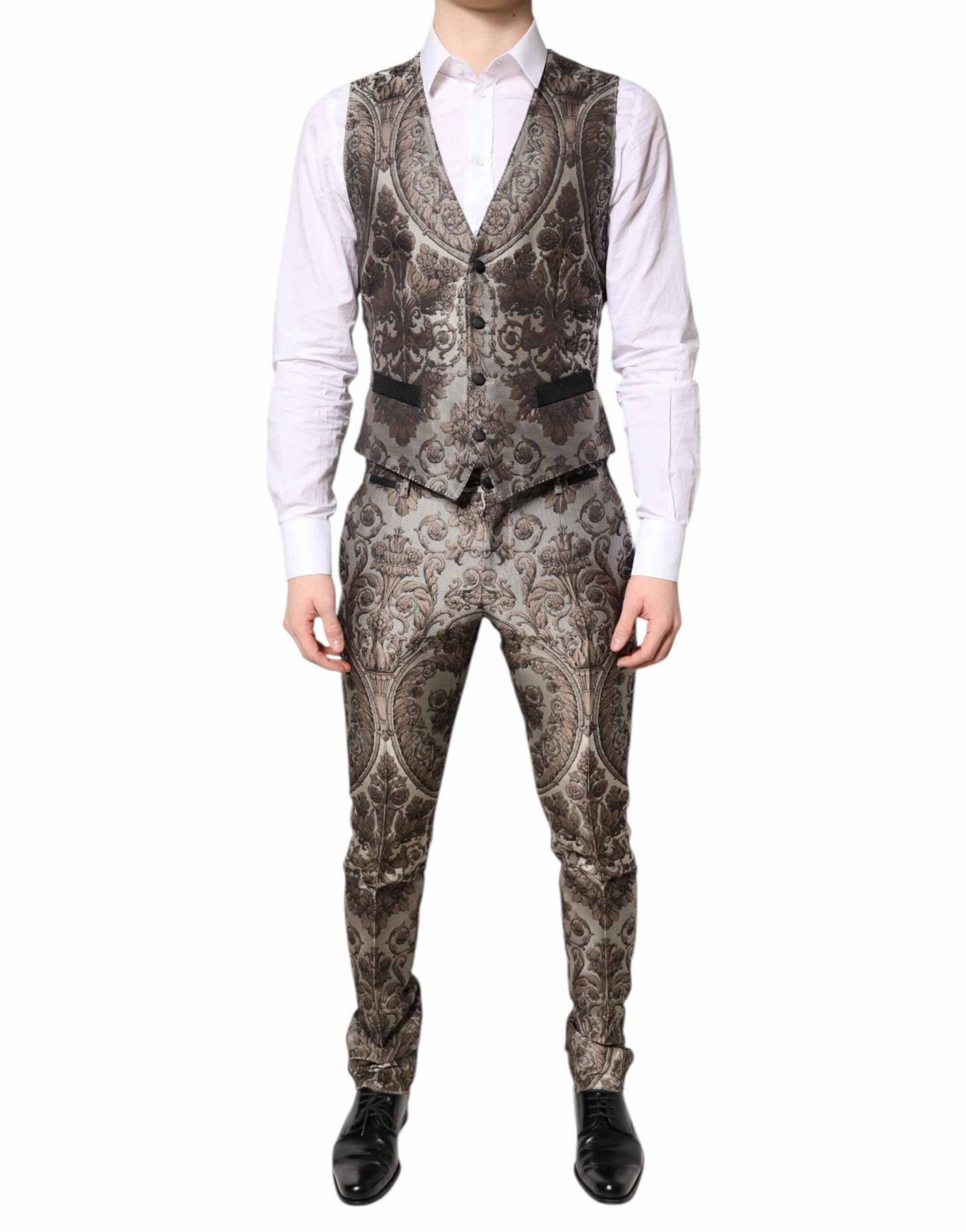Dolce & Gabbana multi Jacquard Single Breasted 3 Piece Men's Suit