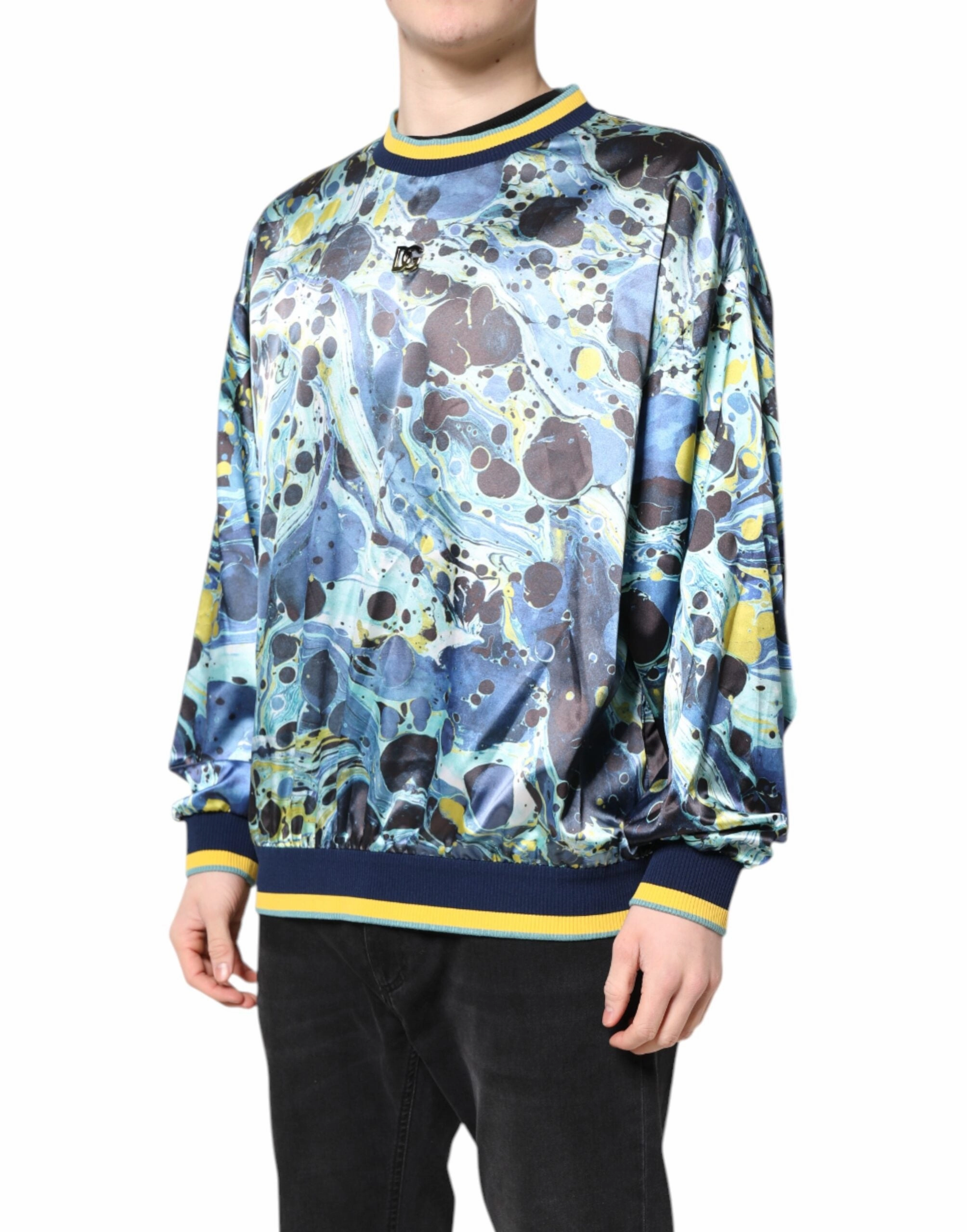 Dolce & Gabbana multi Marble Print Men Pullover Men's Sweater