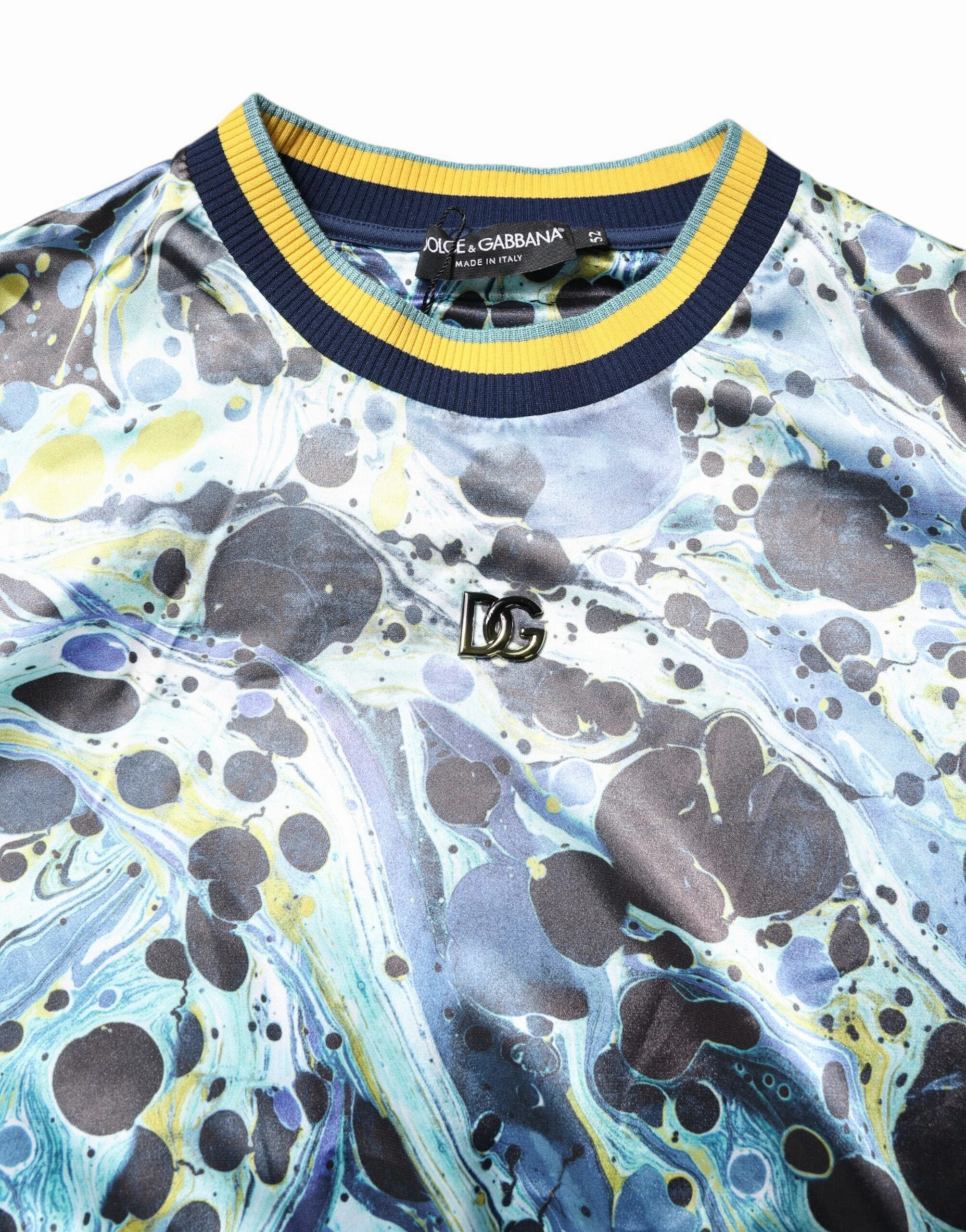 Dolce & Gabbana multi Marble Print Men Pullover Men's Sweater