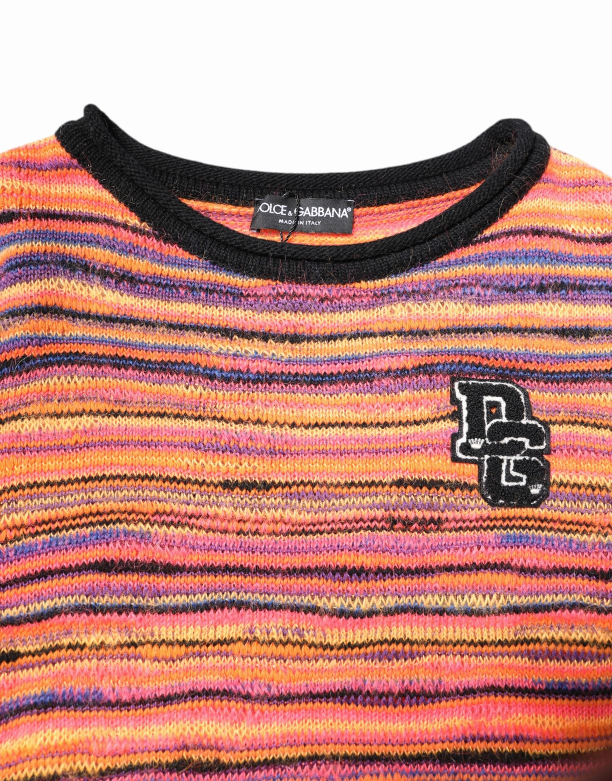 Dolce & Gabbana multi Wool DGLogo Knit Pullover Men's Sweater