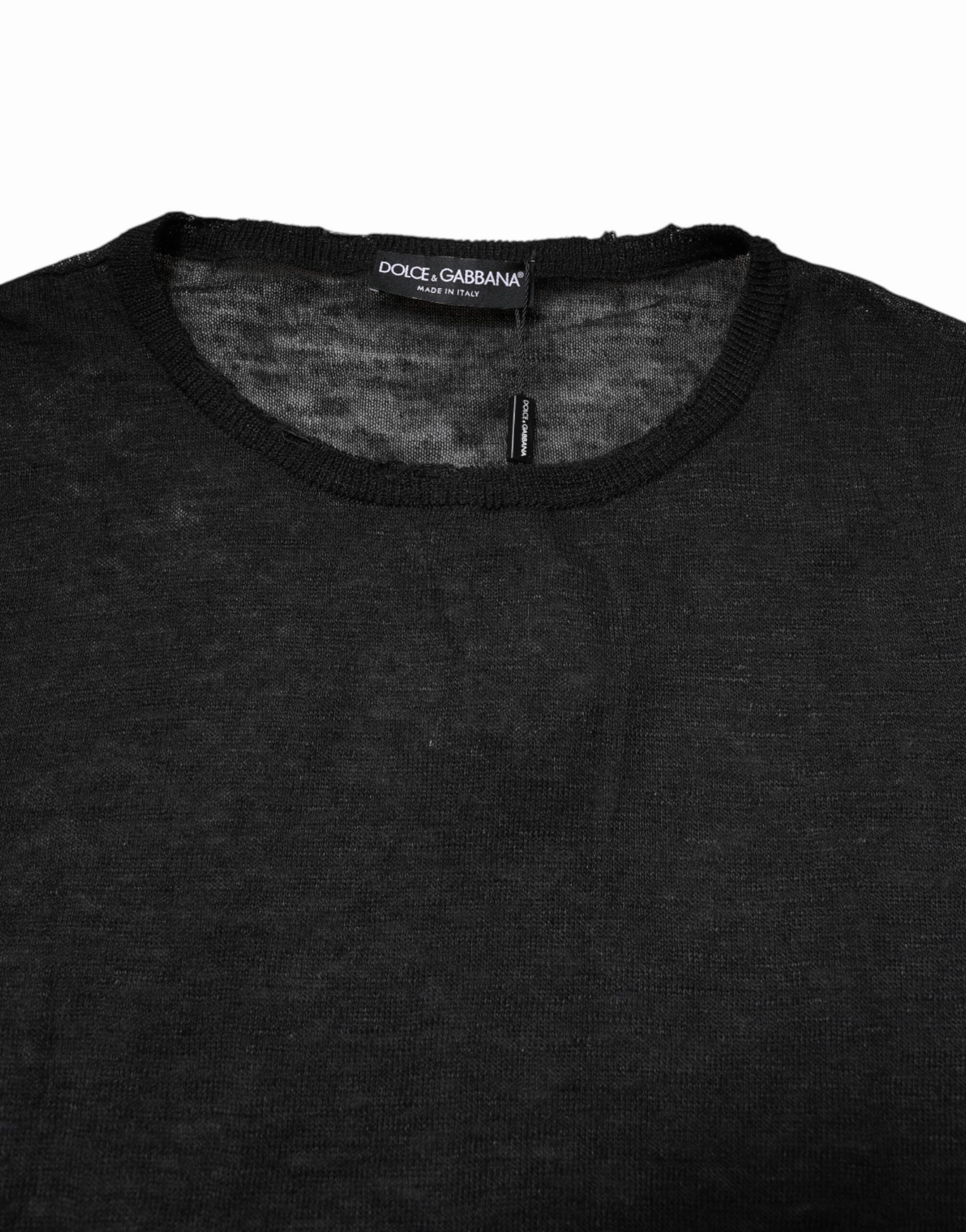 Dolce & Gabbana Polyester Crew Neck Pullover Men's Sweater (Pre-Owned)