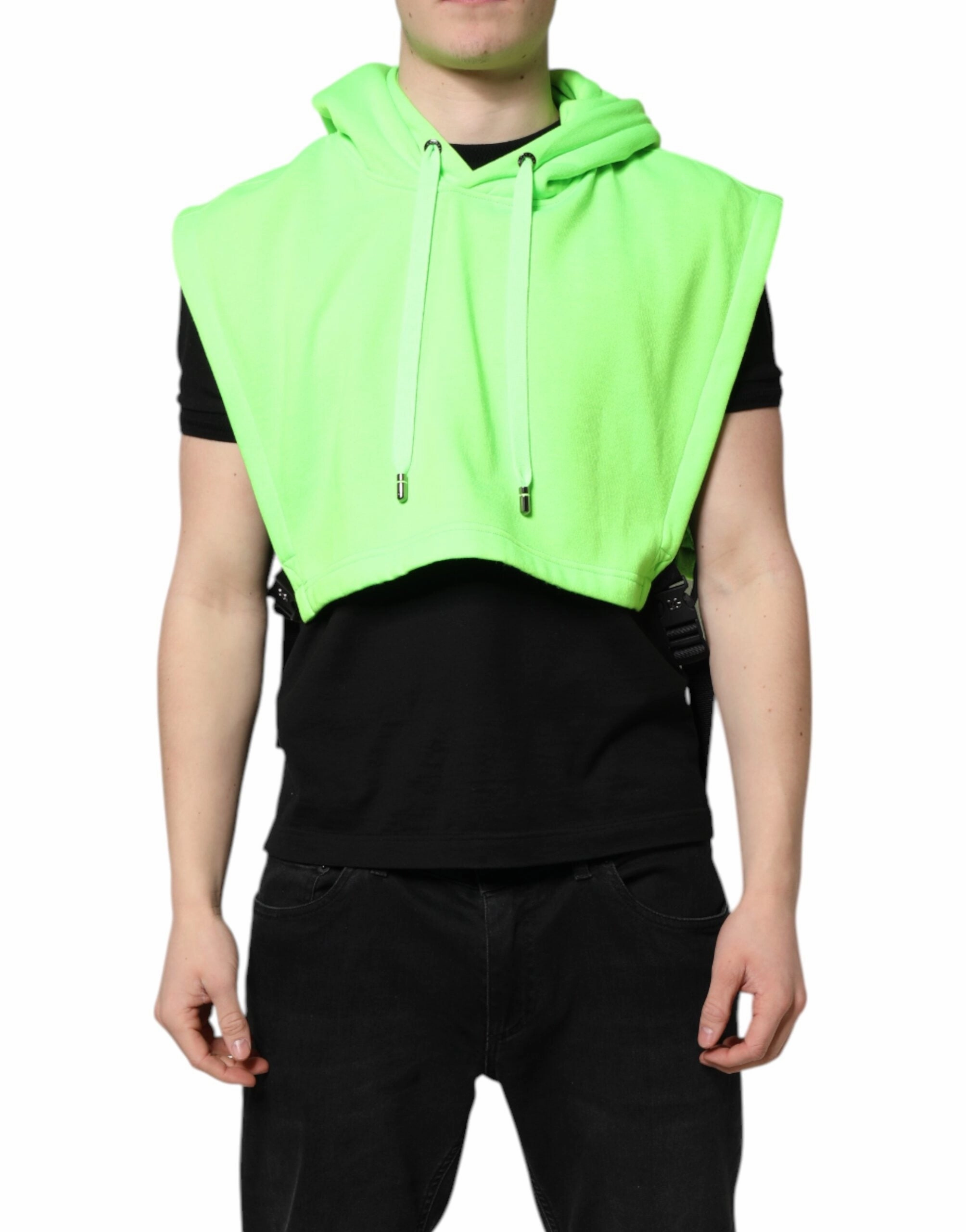 Dolce & Gabbana Polyester Hooded Sportswear Vest Men's Sweater (Pre-Owned) knit sweaters cheap