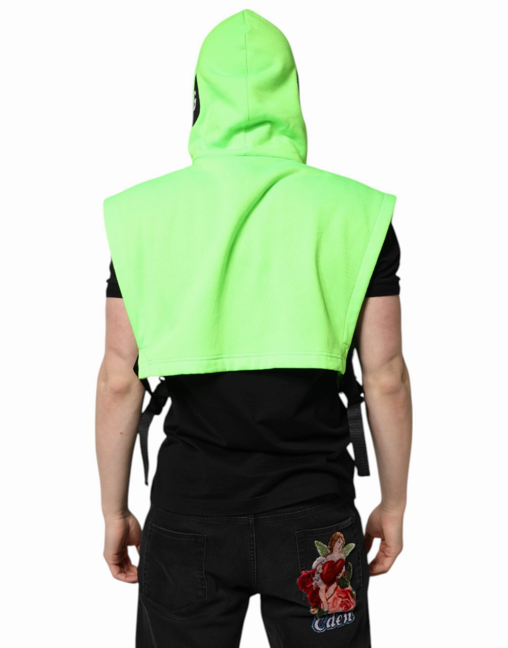 Dolce & Gabbana Polyester Hooded Sportswear Vest Men's Sweater (Pre-Owned)