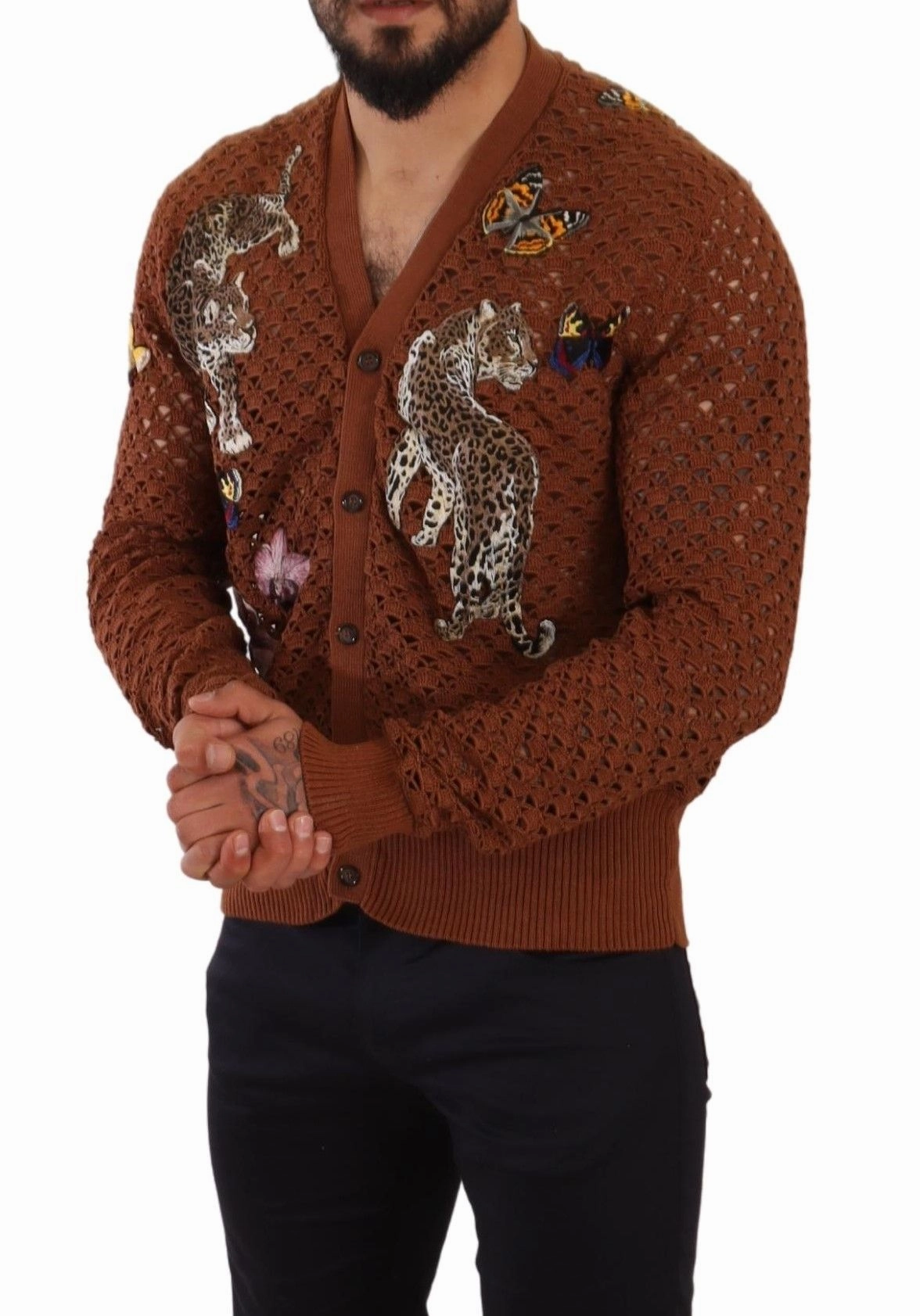Dolce & Gabbana Refined Elegance multi Embroide Men's Cardigan