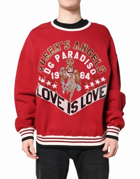Dolce & Gabbana Sequin Knit Pullover Sweatshirt Men's Sweater knit sweaters cheap