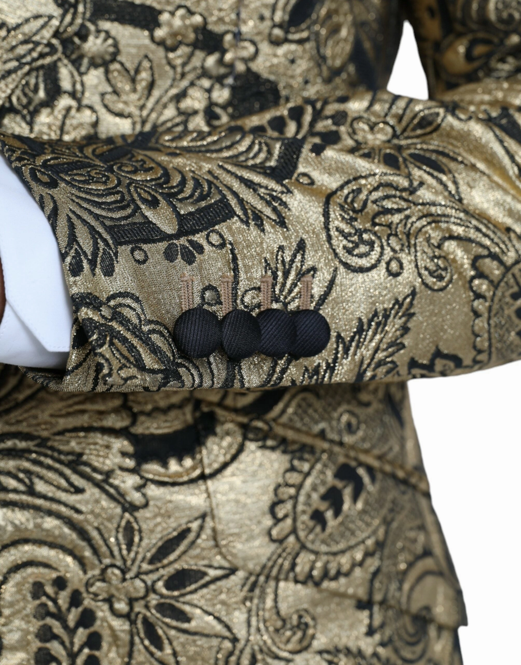 Dolce & Gabbana SICILIA Jacquard Single Breasted Coat Men's Blazer