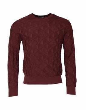 Dolce & Gabbana Silk Knit Crew Neck Pullover Men's Sweater (Pre-Owned) knit sweaters cheap