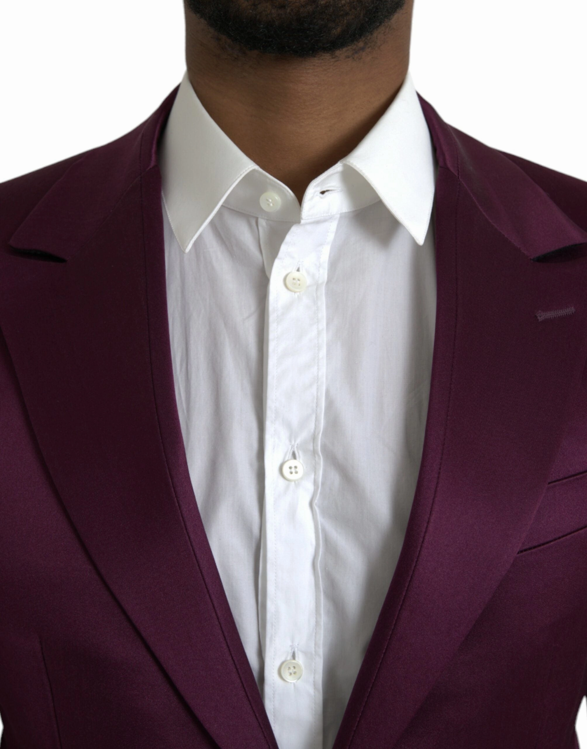 Dolce & Gabbana Silk Single Breasted Coat Men's Blazer