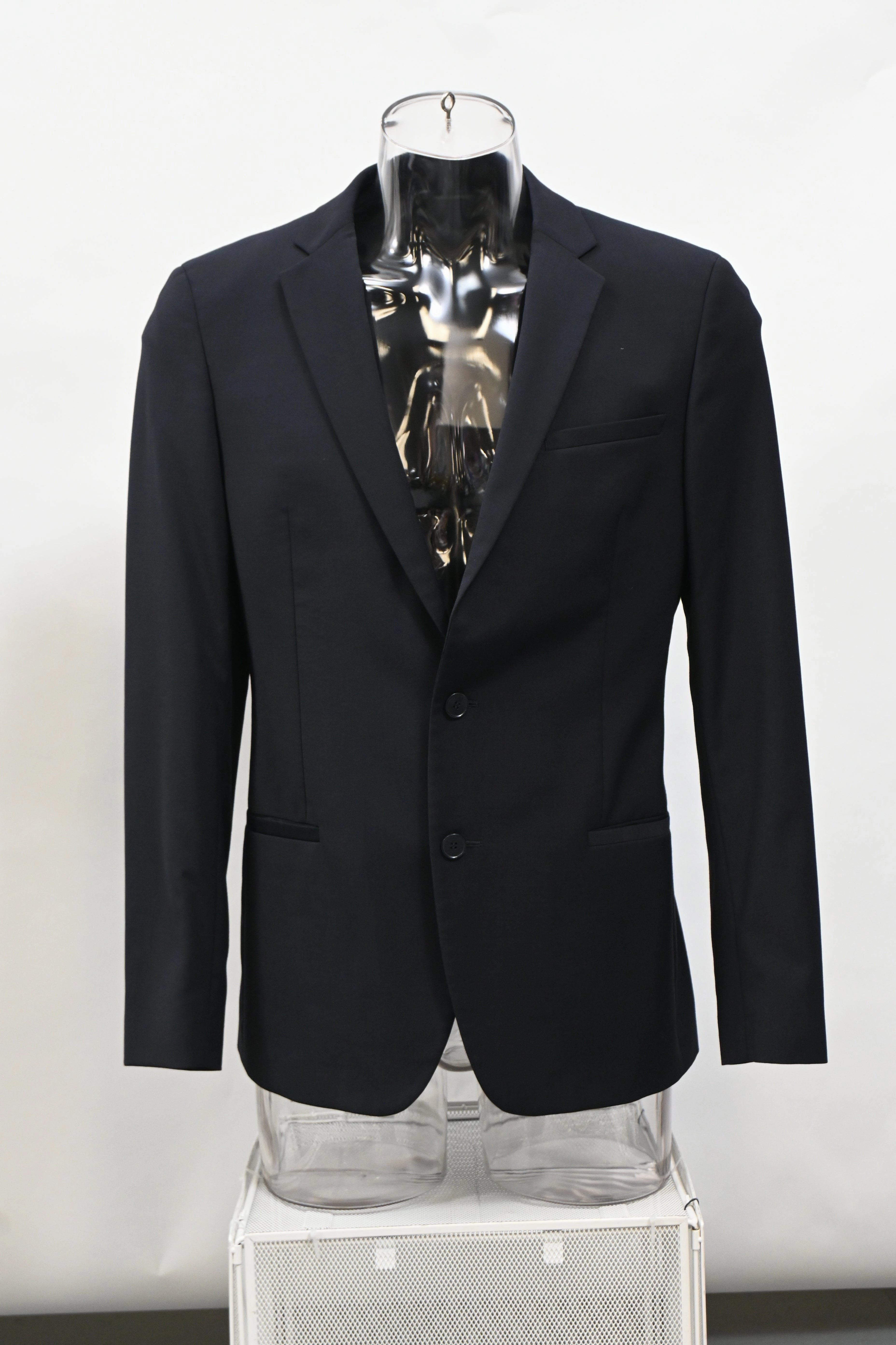 Dolce & Gabbana Single-Breasted Blazer in Navy Blue Polyester