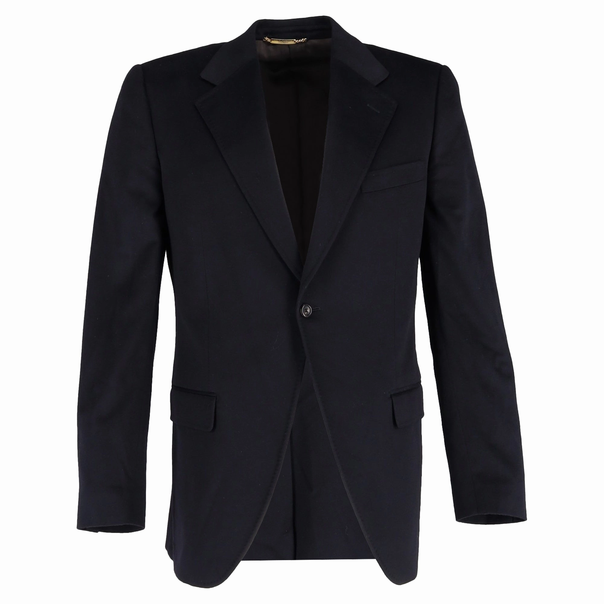 Dolce & Gabbana Single Breasted Blazer in Navy Blue Wool