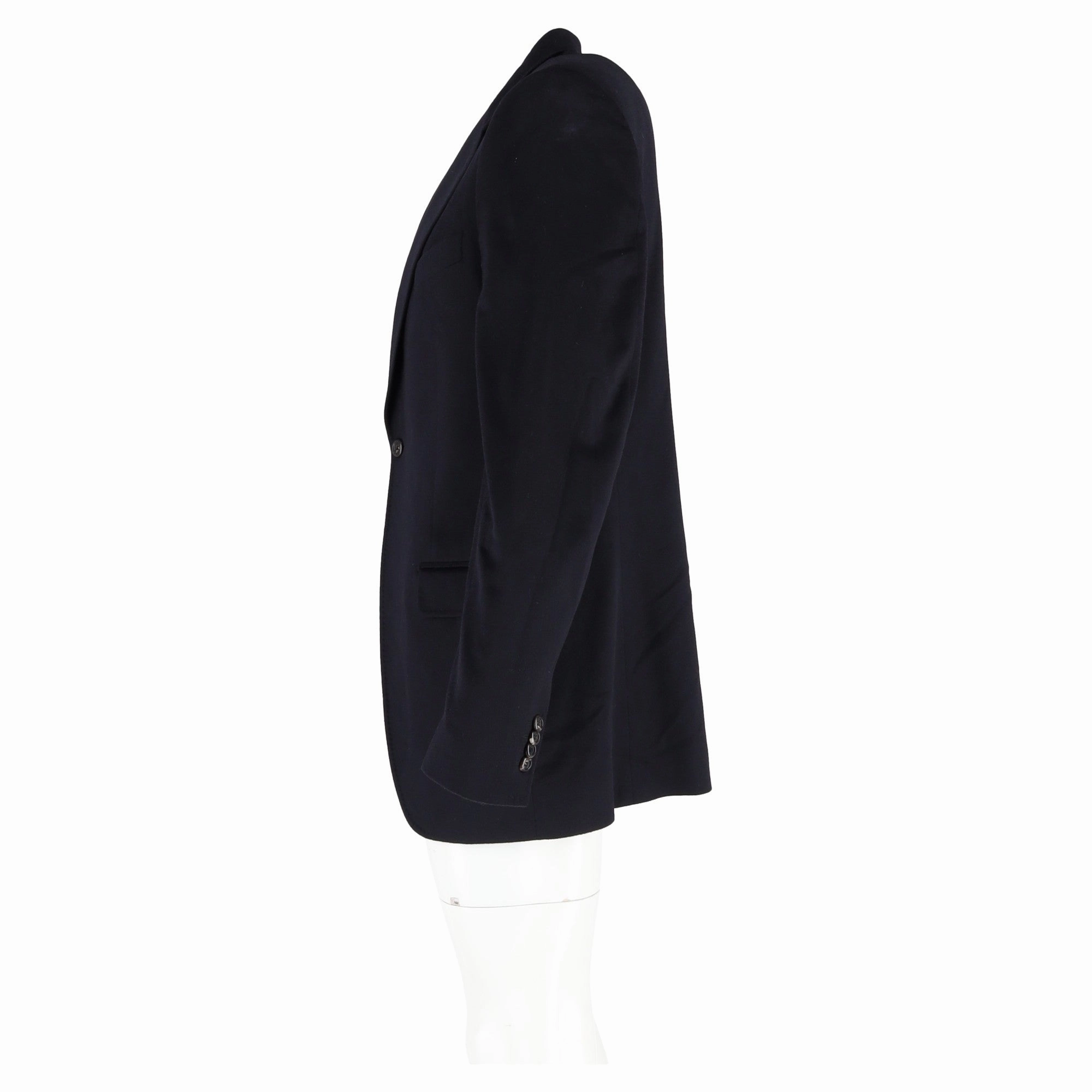 Dolce & Gabbana Single Breasted Blazer in Navy Blue Wool