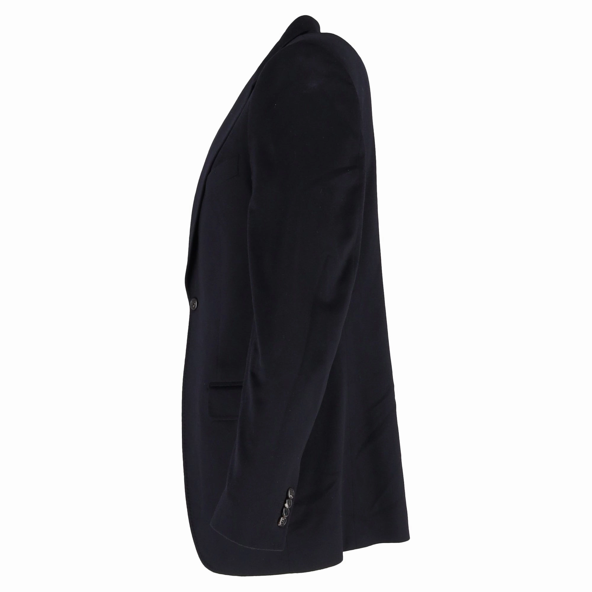 Dolce & Gabbana Single Breasted Blazer in Navy Blue Wool