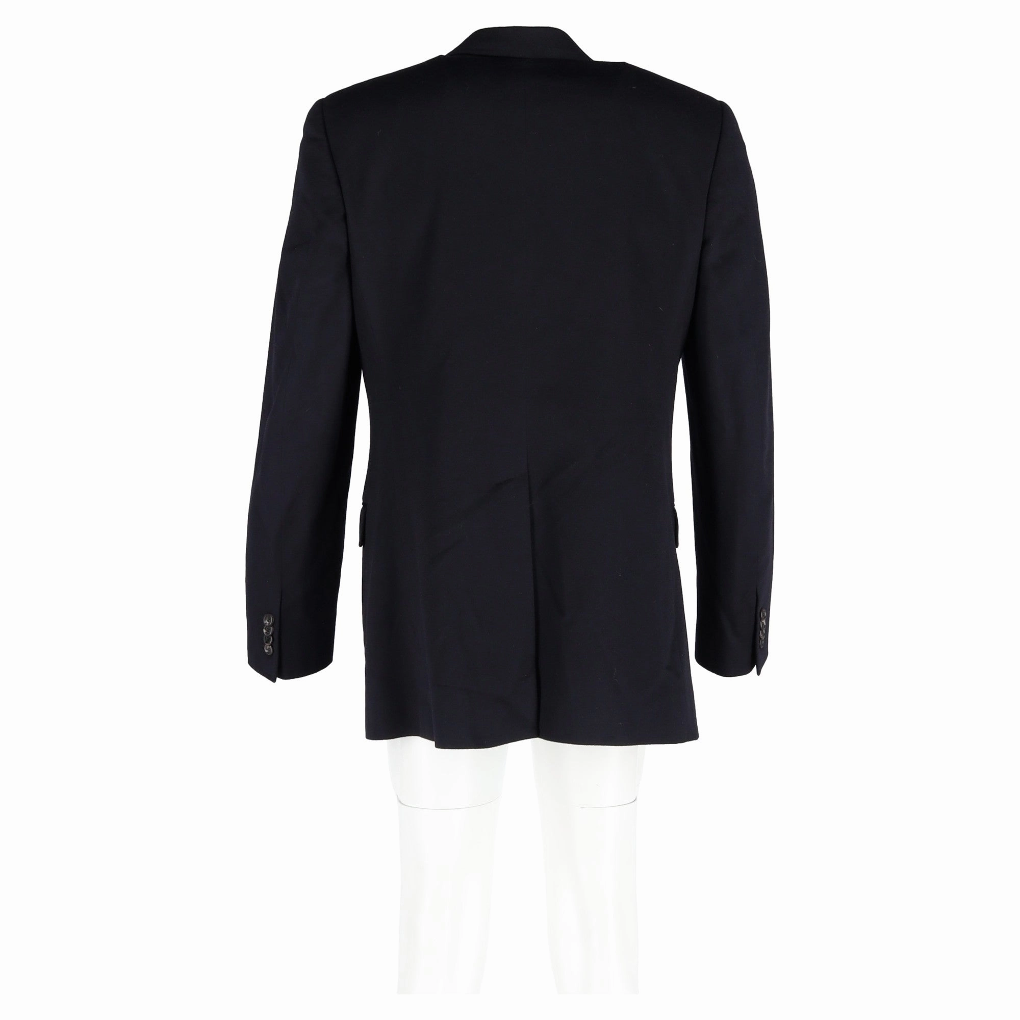 Dolce & Gabbana Single Breasted Blazer in Navy Blue Wool
