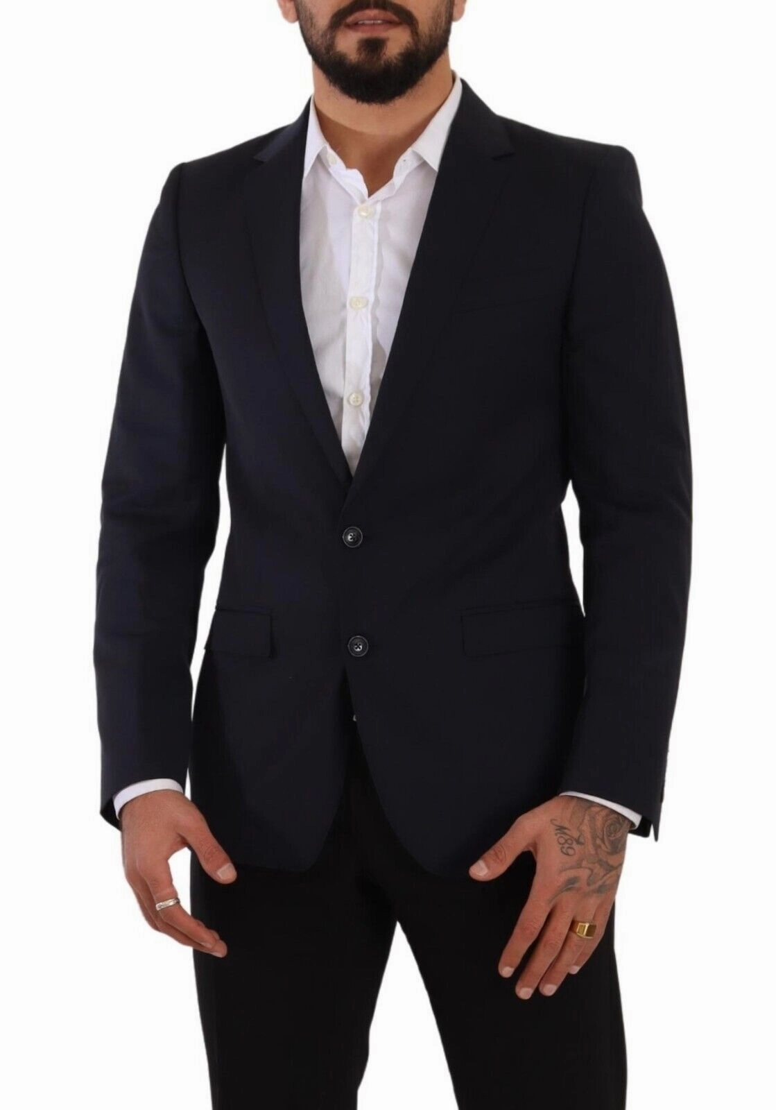 Dolce & Gabbana Sleek Navy Martini Slim Fit Wool Men's Blazer