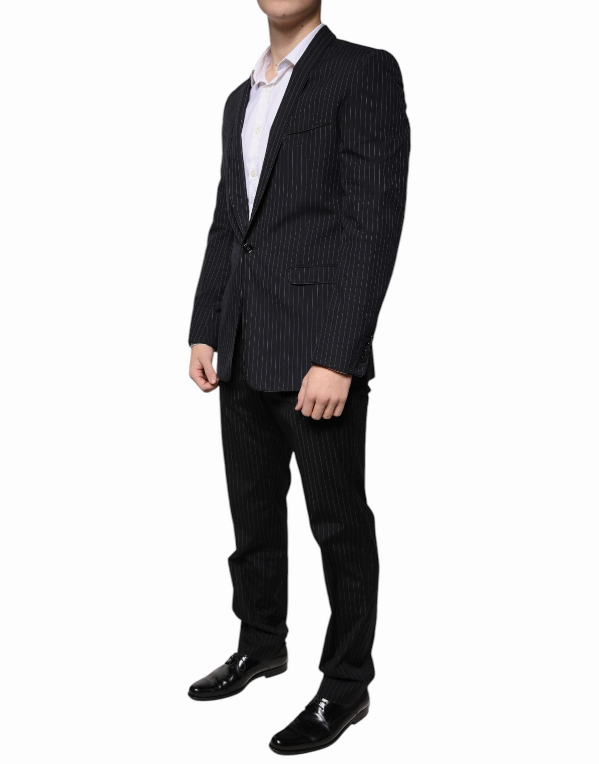Dolce & Gabbana Stripe Single Breasted Formal Men's Suit