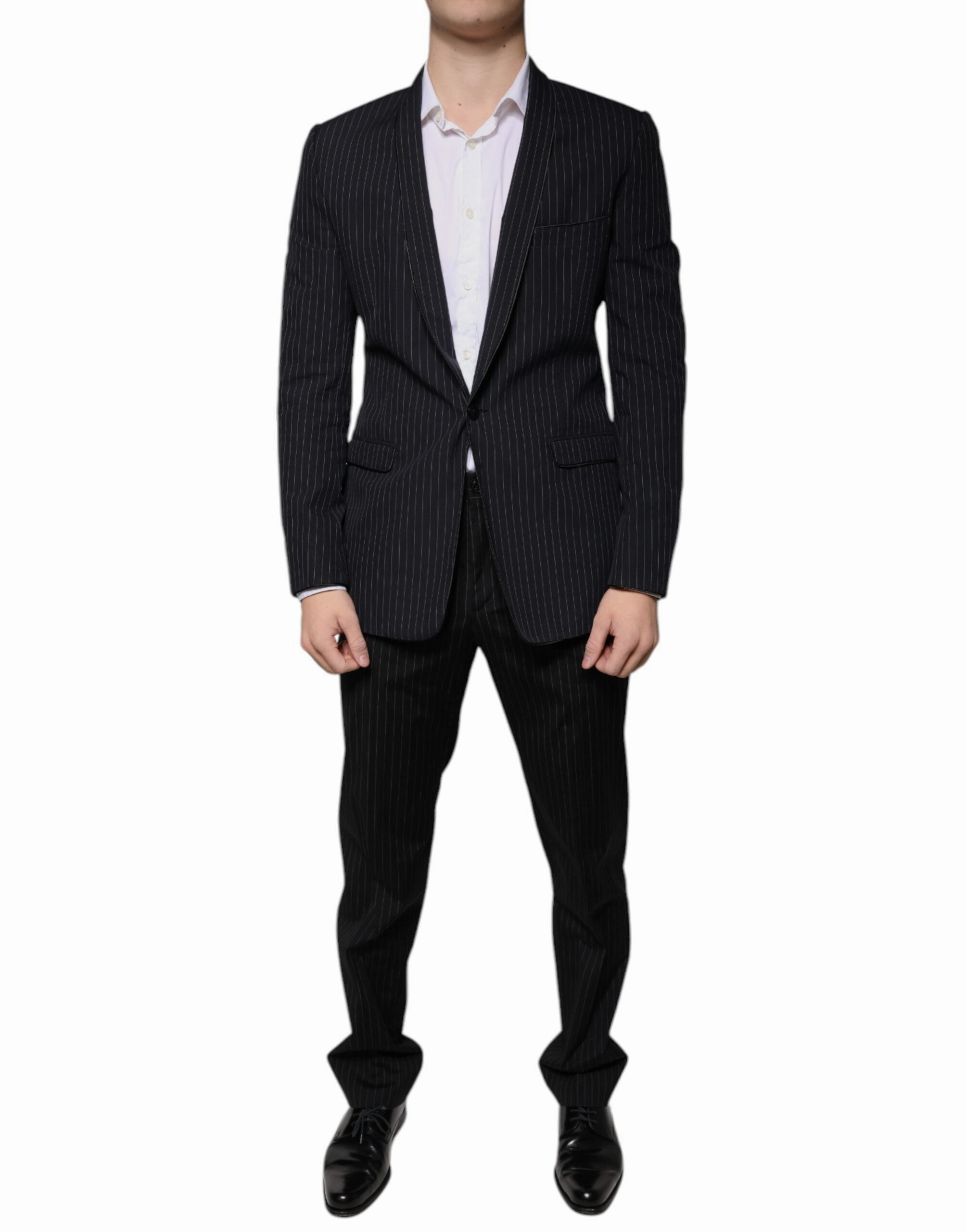 Dolce & Gabbana Stripe Single Breasted Formal Men's Suit