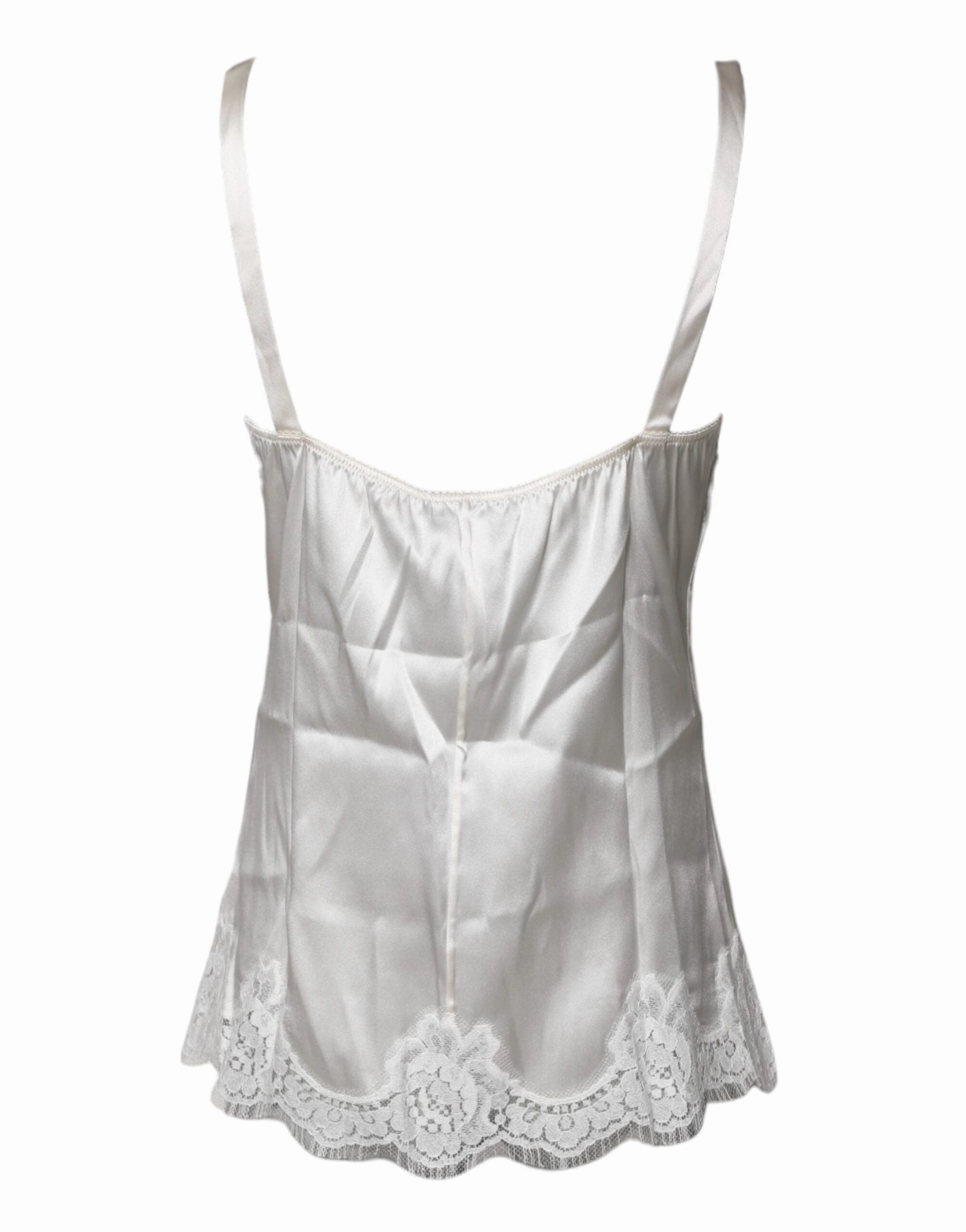 Dolce & Gabbana Top Satin Lace Tank Lingerie Women's Underwear (Pre-Owned)