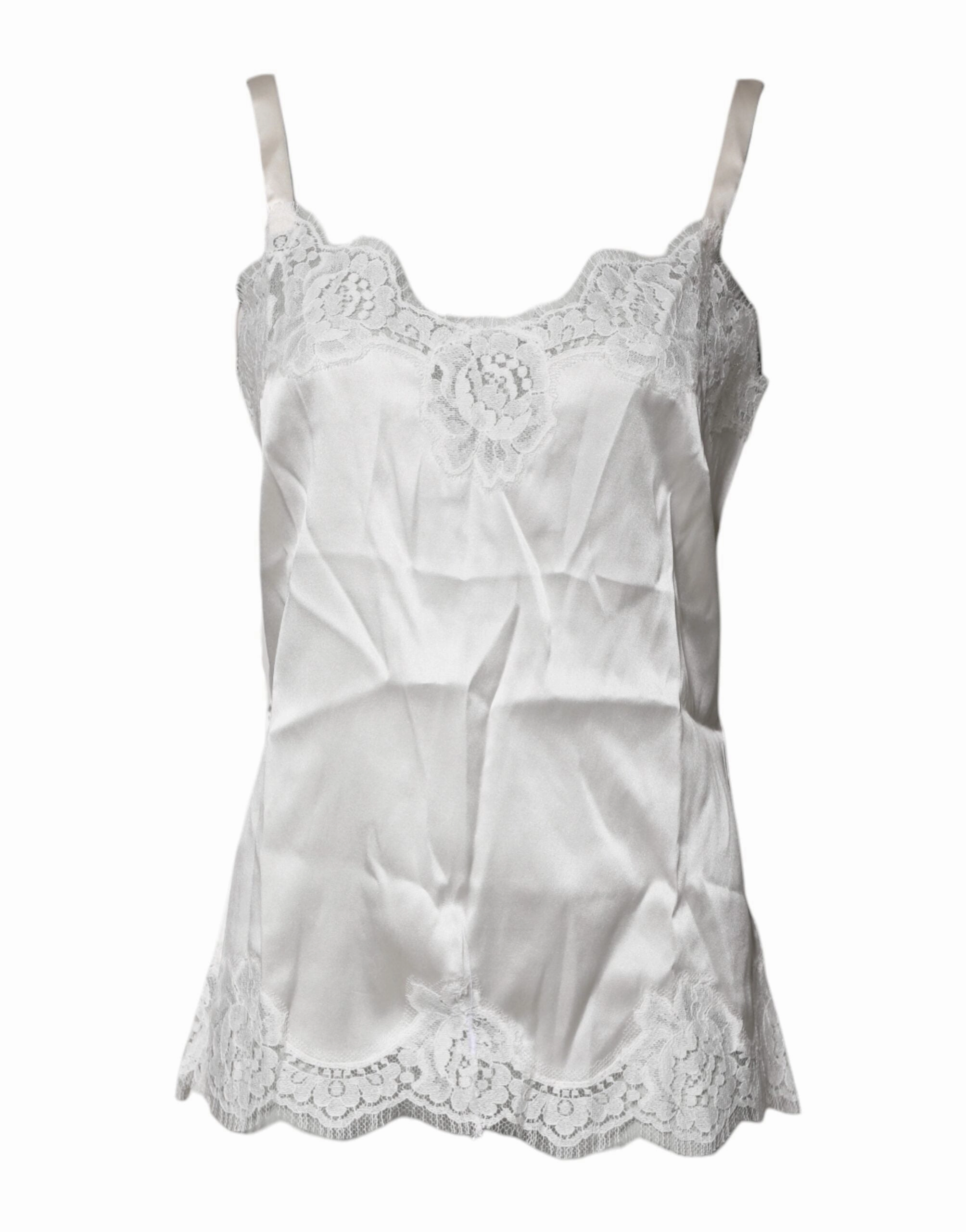 Dolce & Gabbana Top Satin Lace Tank Lingerie Women's Underwear (Pre-Owned)